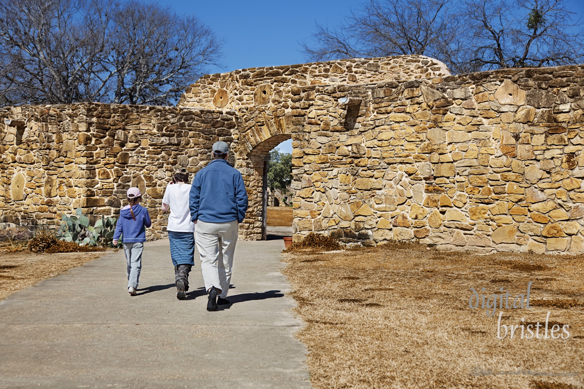 Outer wall at the entrance to Mission San Jose, San Antonio