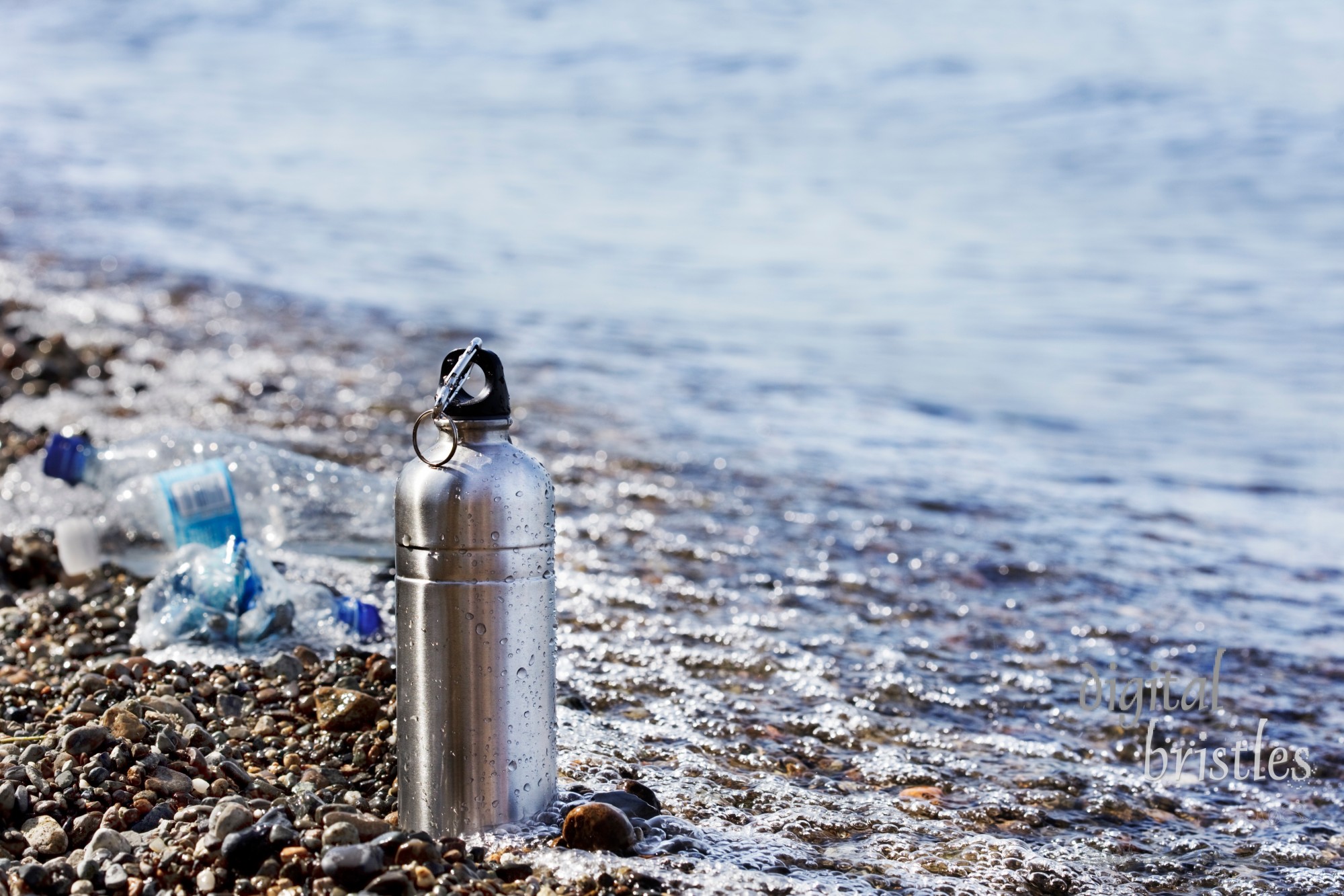 Impact of disposables, like plastic water bottles, on clean water and the environment. 