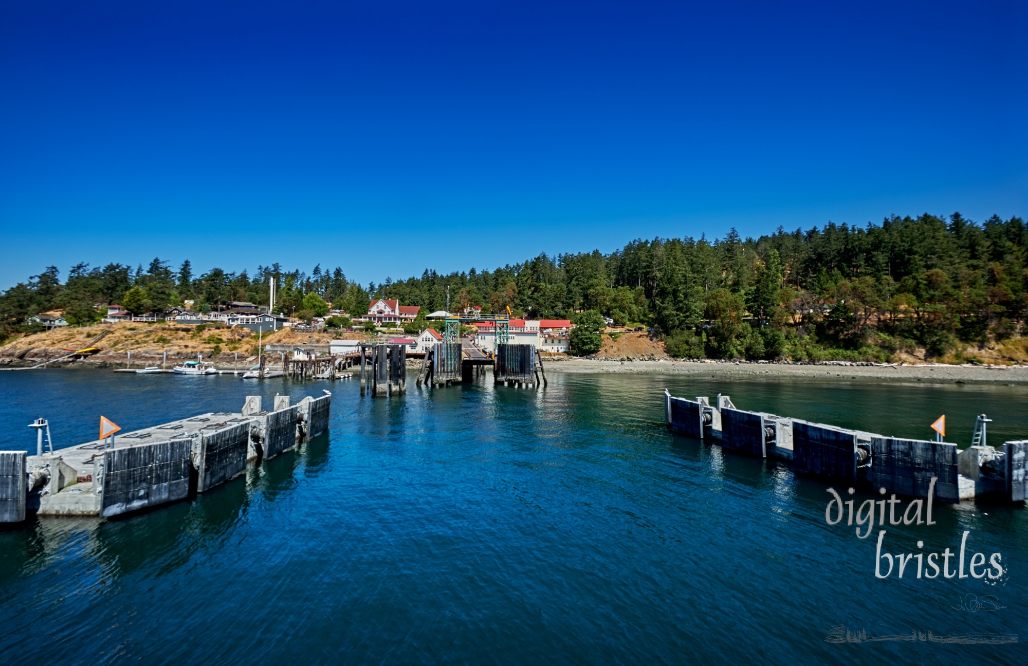 Approaching Eastsound ferry dock, Orcas Island, Washington