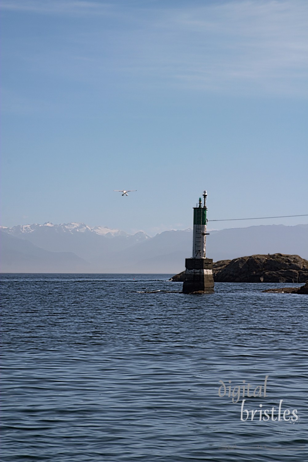 Float plane coming in to land in Victoria, BC harbor