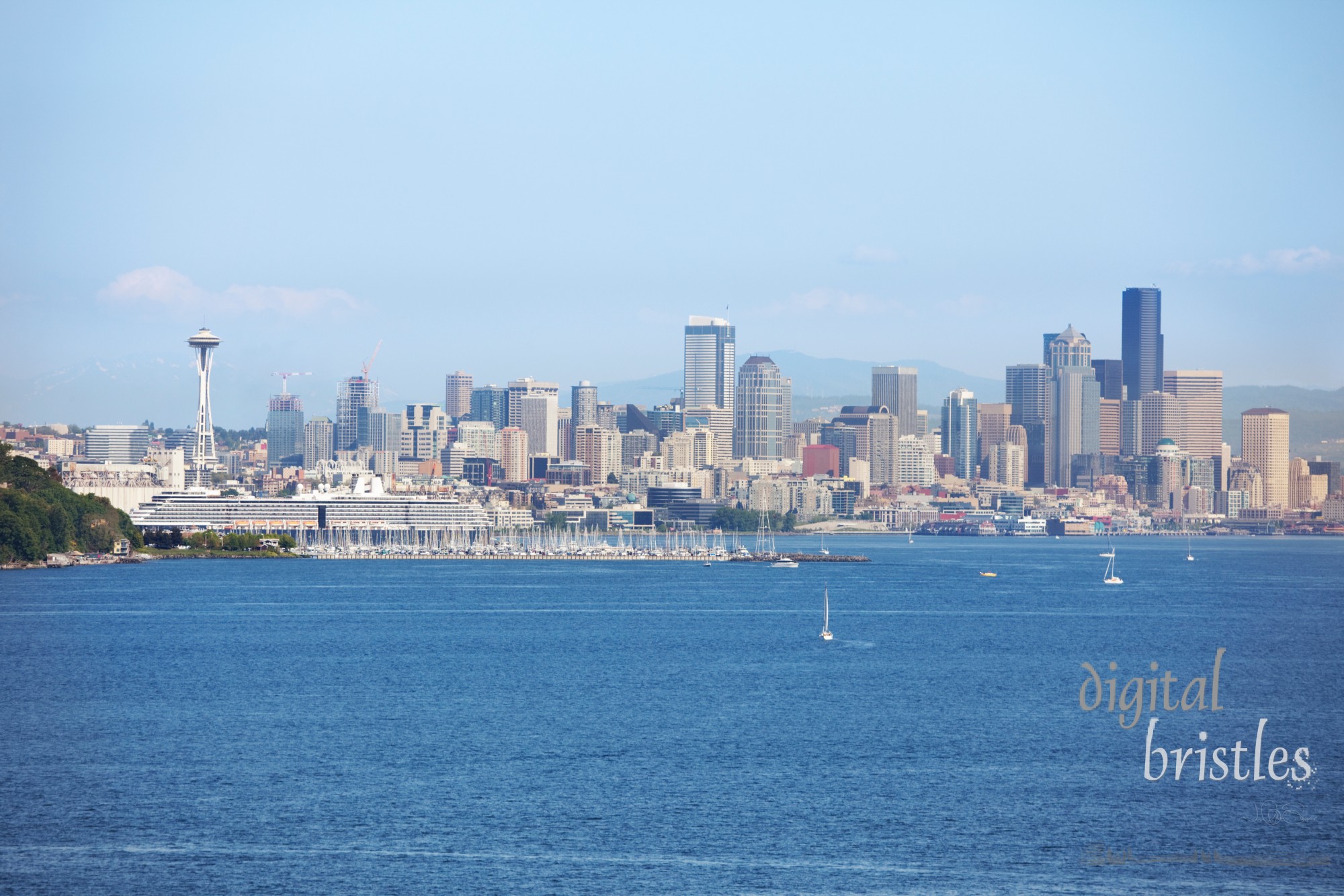 Downtown Seattle on a sunny Spring afternoon