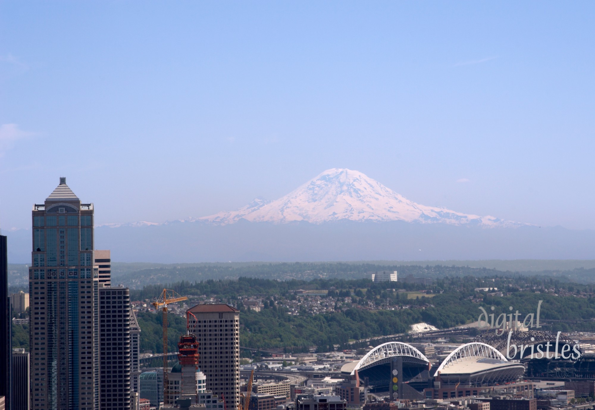 Seattle skyline and Mt. Rainier