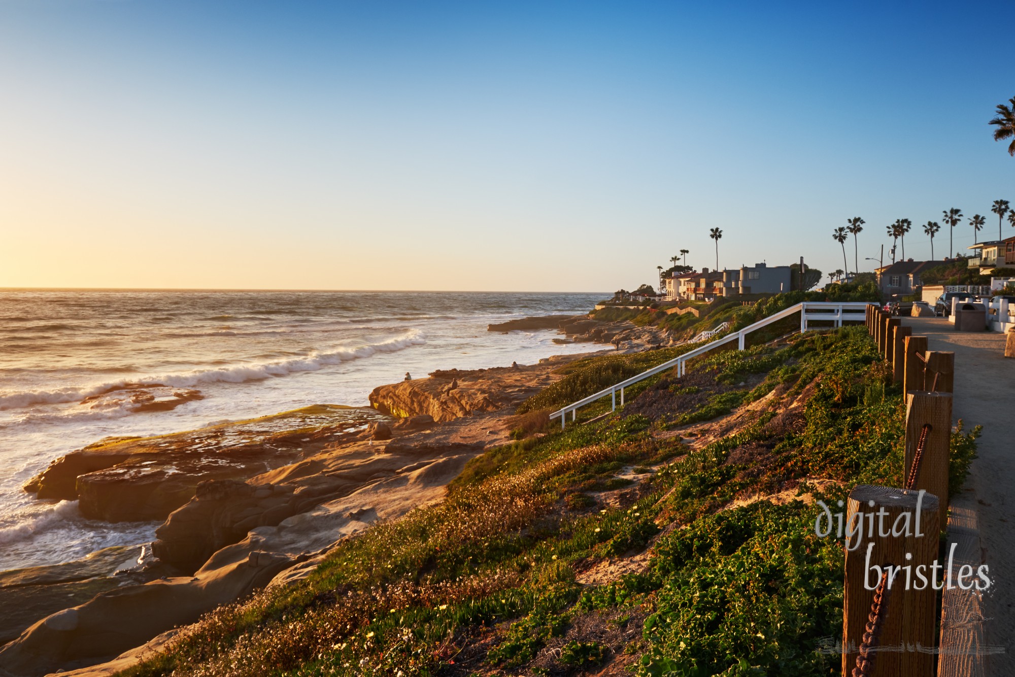 Looking Northward on the La Jolla, California, coast at Windansea Beach