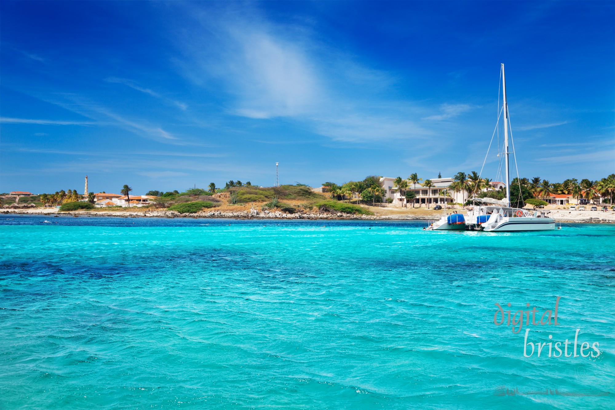 California Lighthouse and Malmok Beach, Aruba