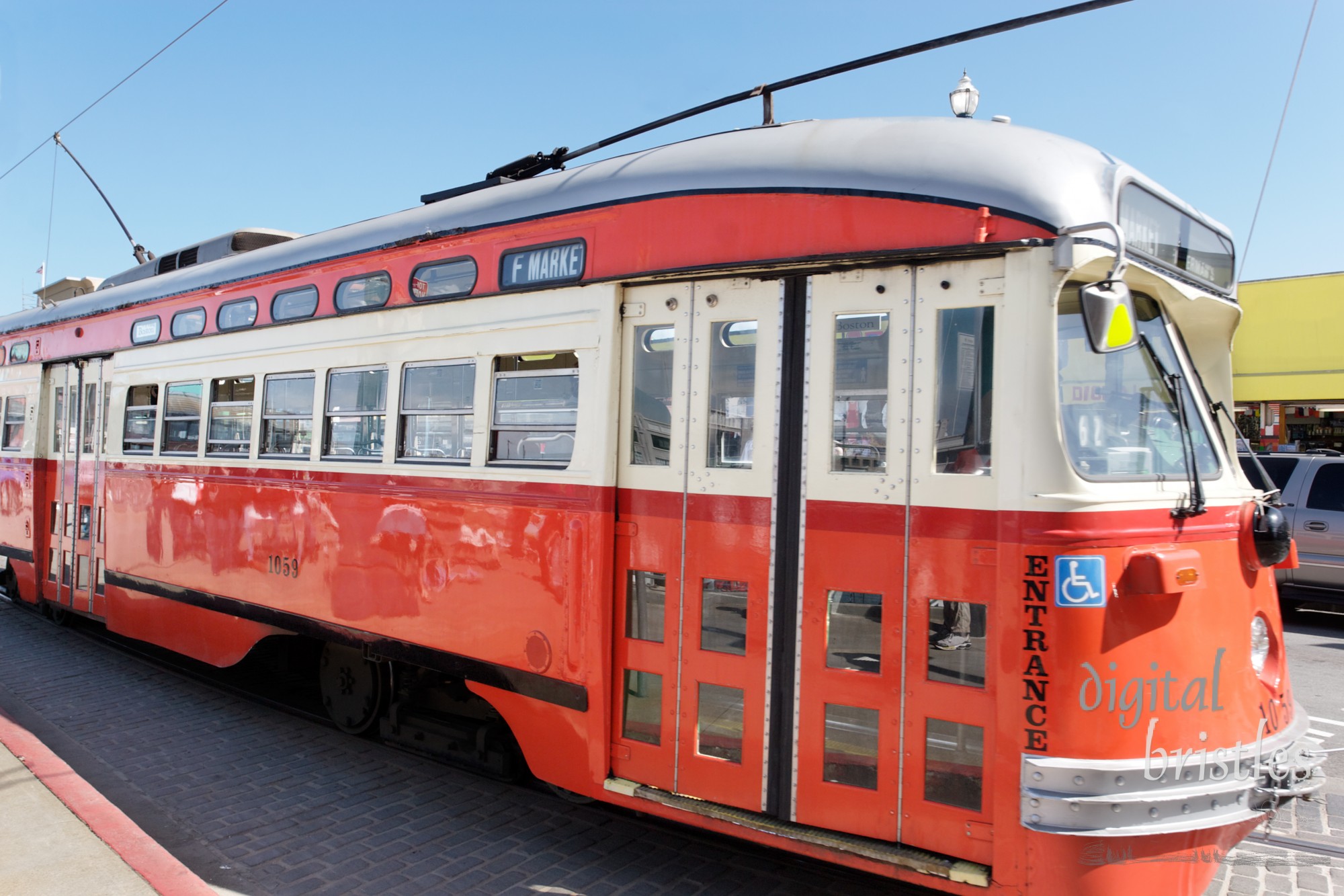 San Francisco F line streetcar on the Embarcadero