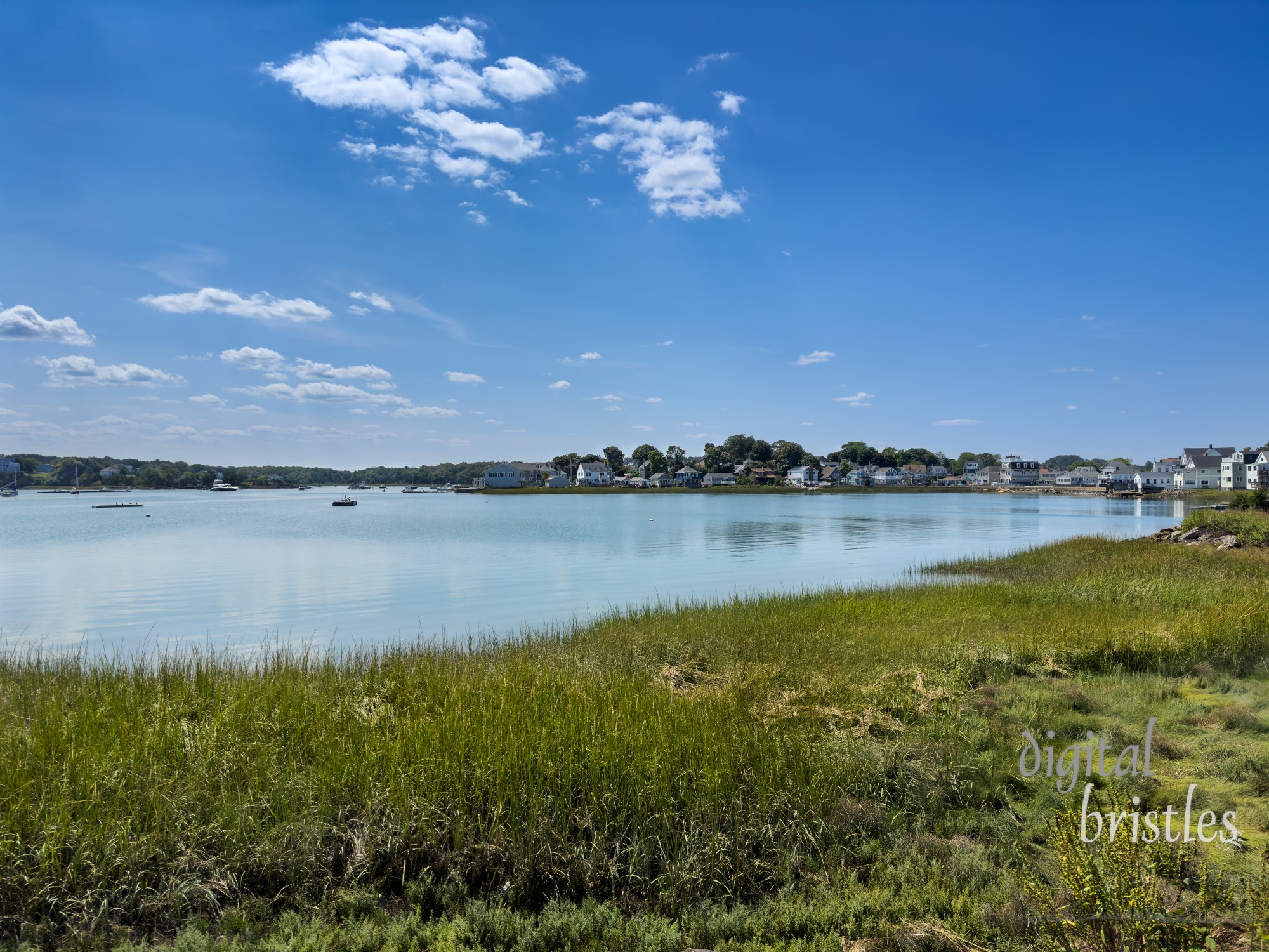 View of the Weir Estuary and World's End near Nantasket Pier, Hull, Massachusetts