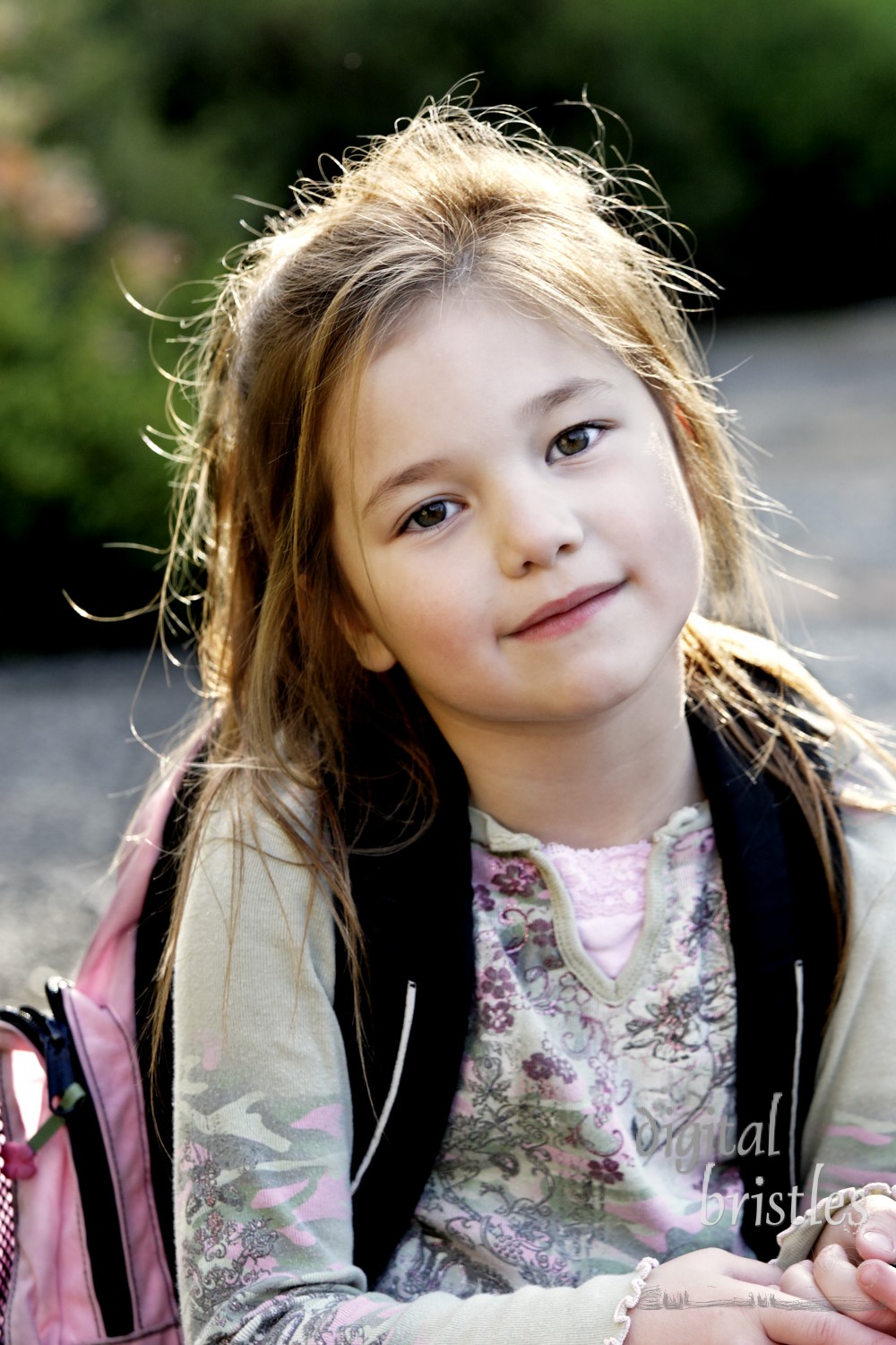 Young girl is tired at the end of the school week