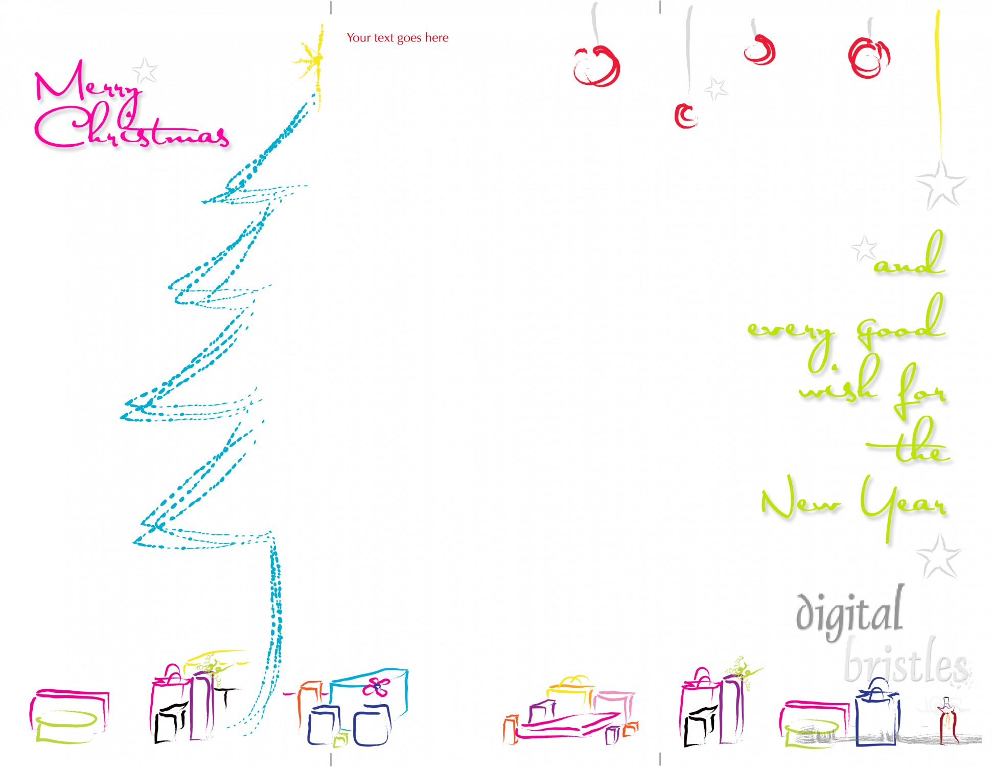 3 panel Christmas brochure design for 8.5 x 11 inch sheet (elements adaptable to other page sizes