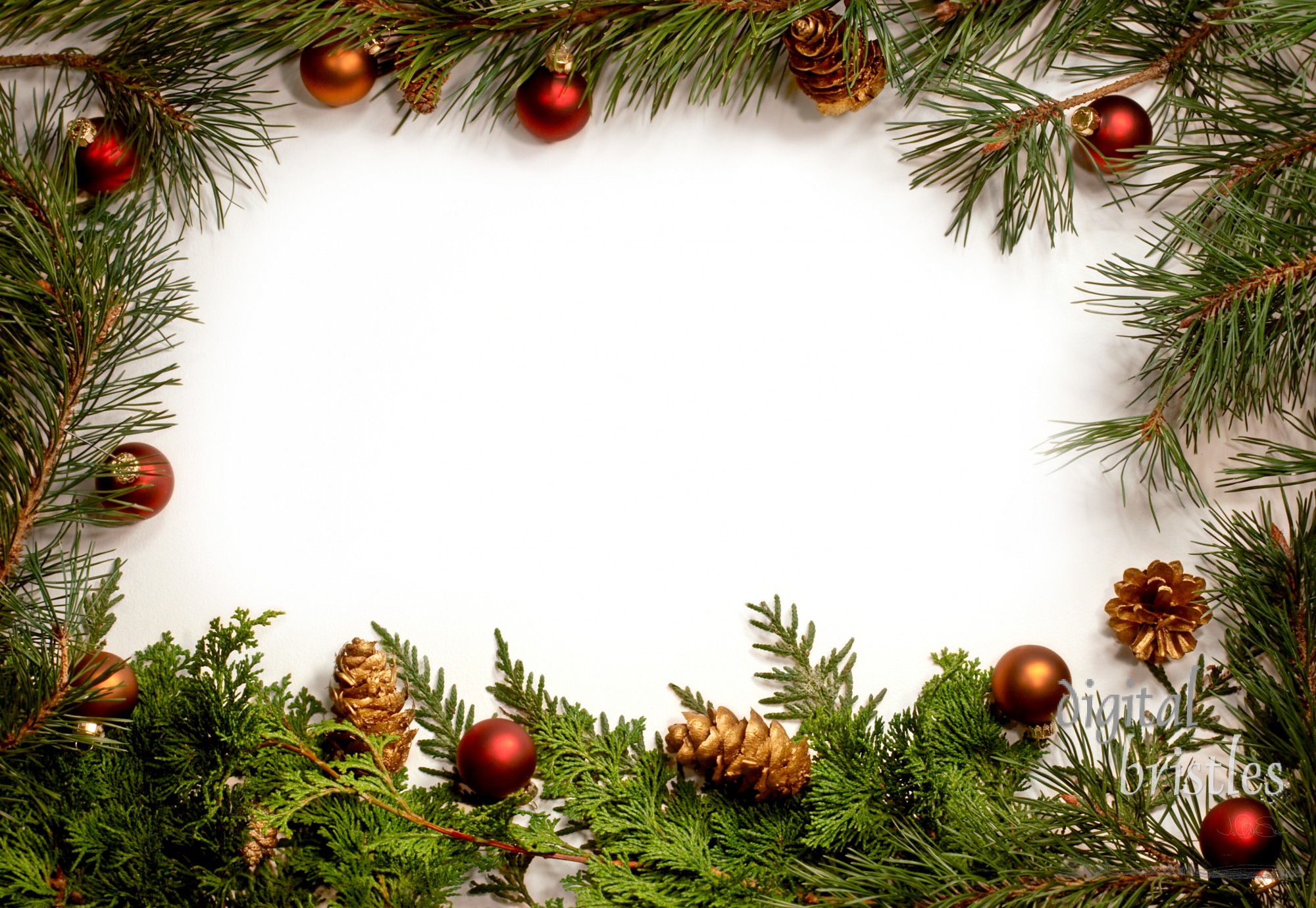 Painted pine cones and ornaments