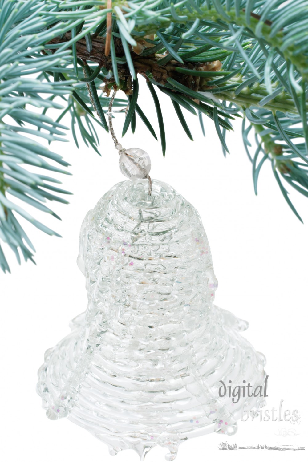 Glass bell ornament