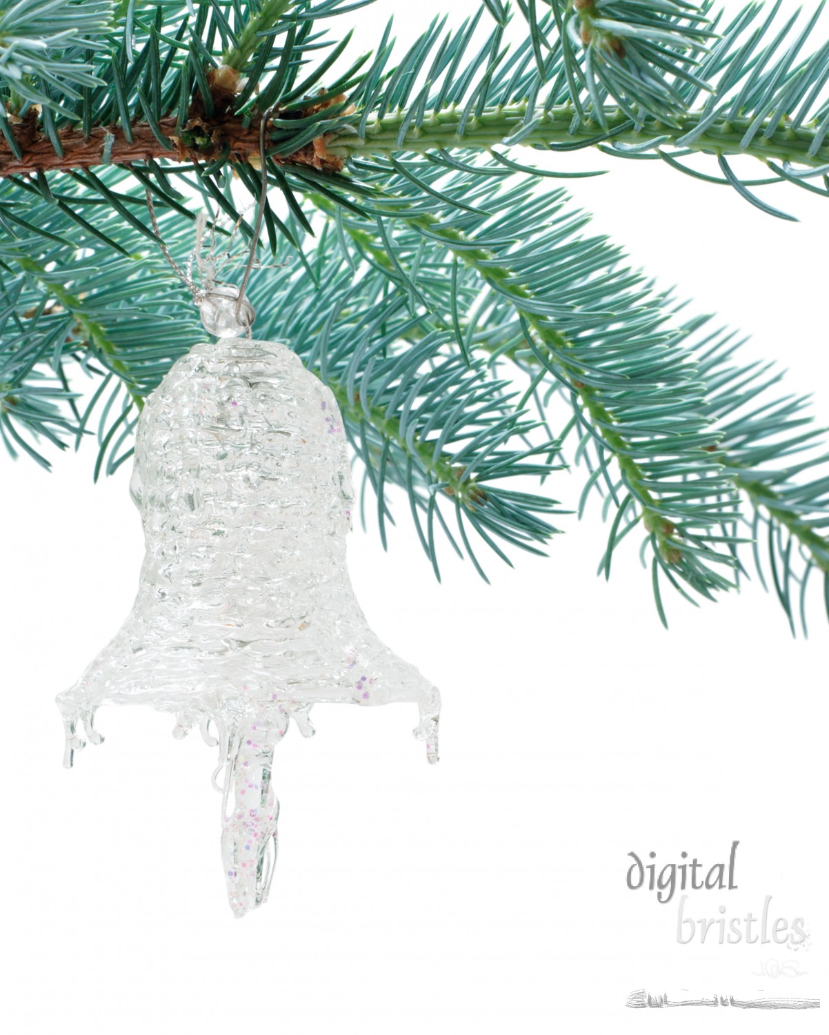 Glass Christmas tree ornament