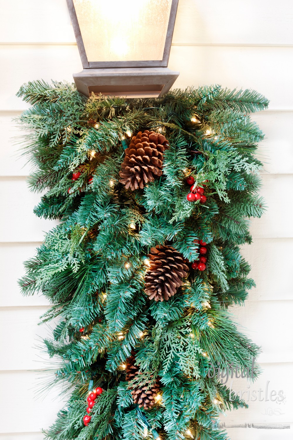 Detail of Christmas portch decorations