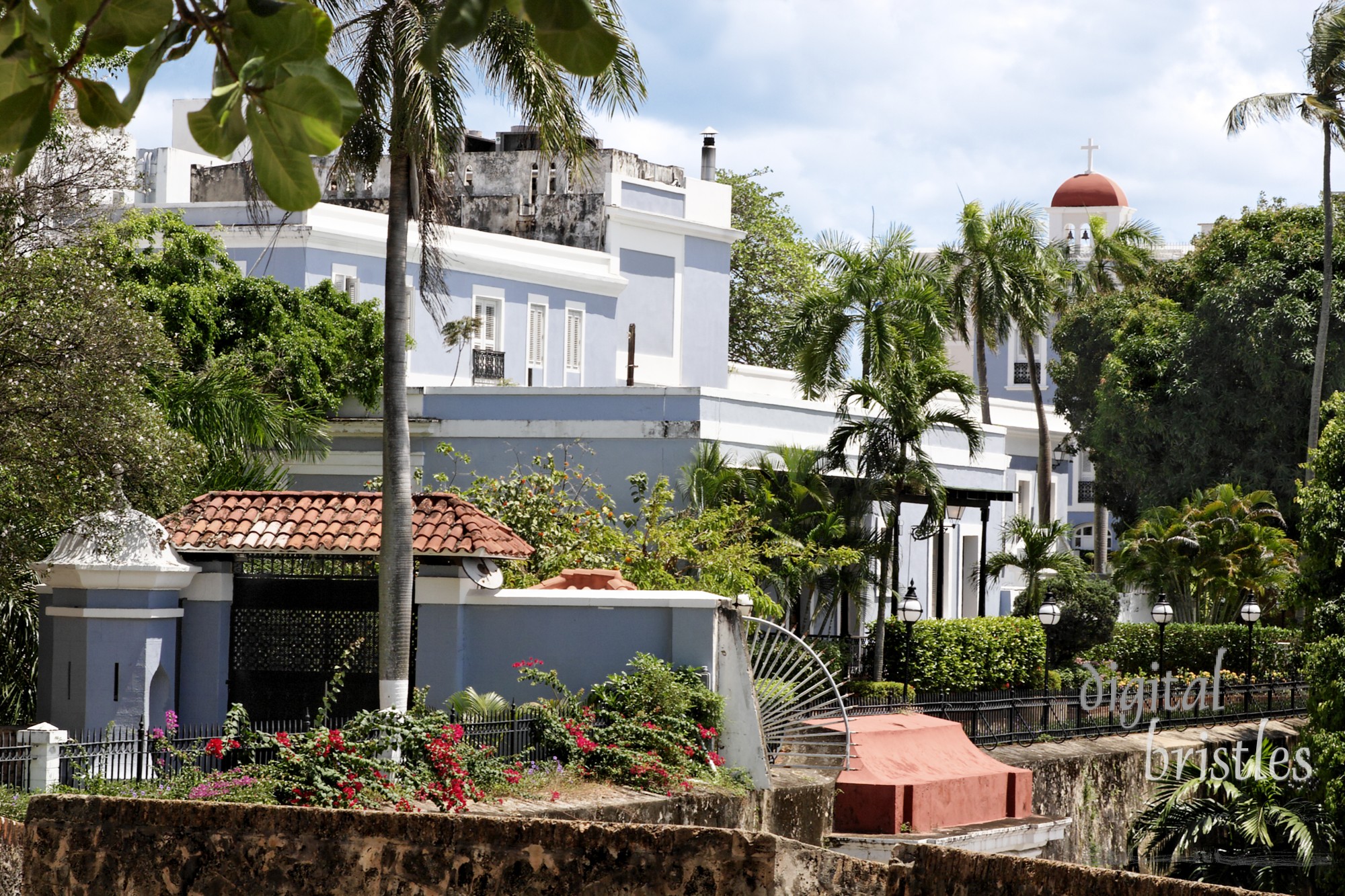 Side and rear view of La Fortaleza, Old San Juan, Puerto Rico