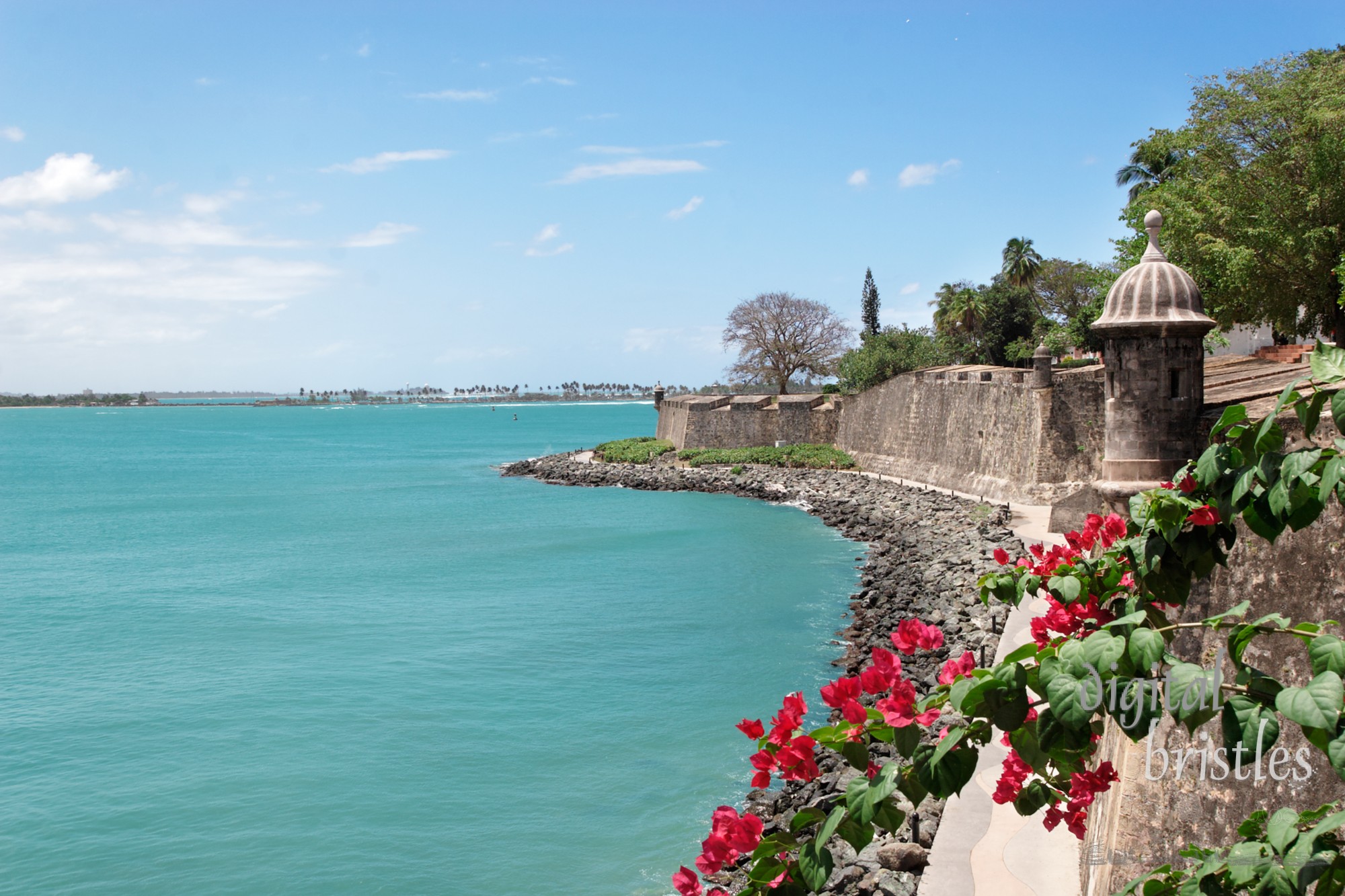 The walls of Old San Juan, Puerto Rico, overlook the Caribbean