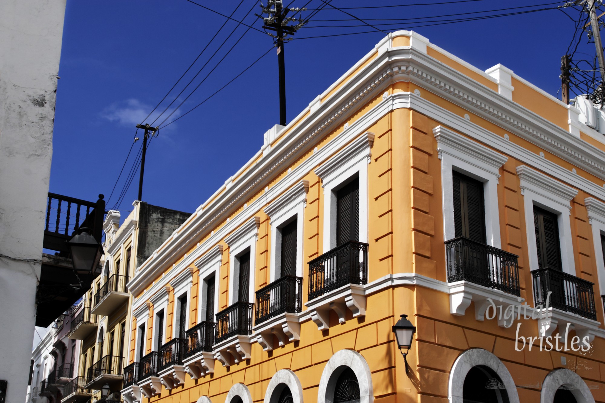 Stunning color contrasts on the streets of Old San Juan, Puerto Rico