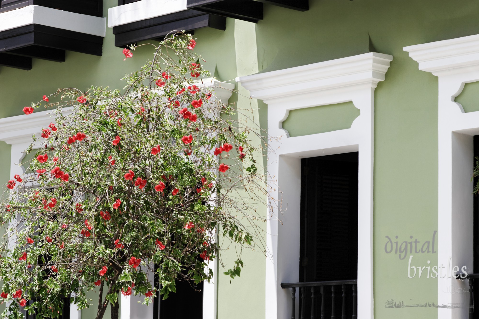 Colorful house front in Old San Juan, Puerto Rico