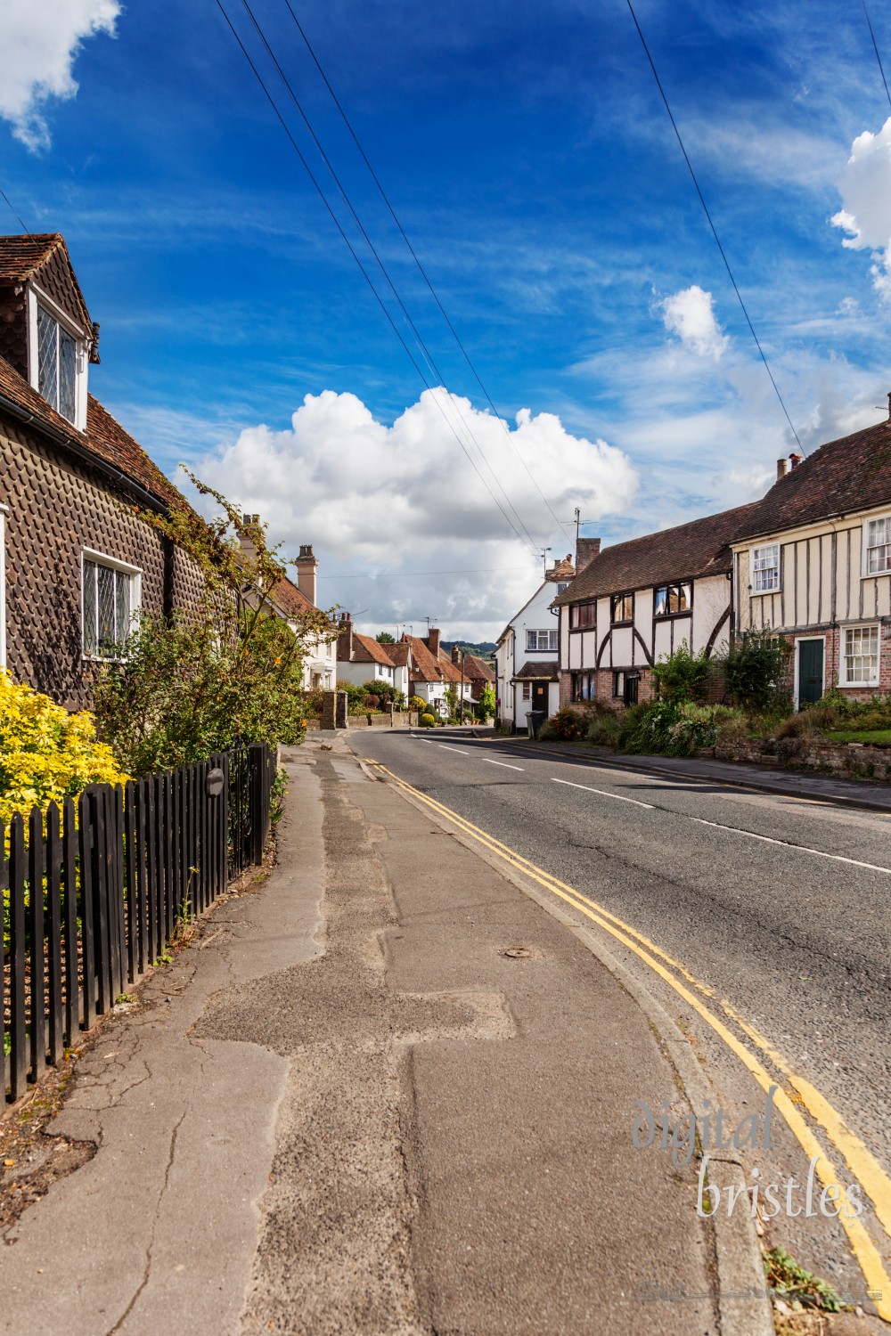 Historic Eyhorne Street looking towrads the Windmill Inn