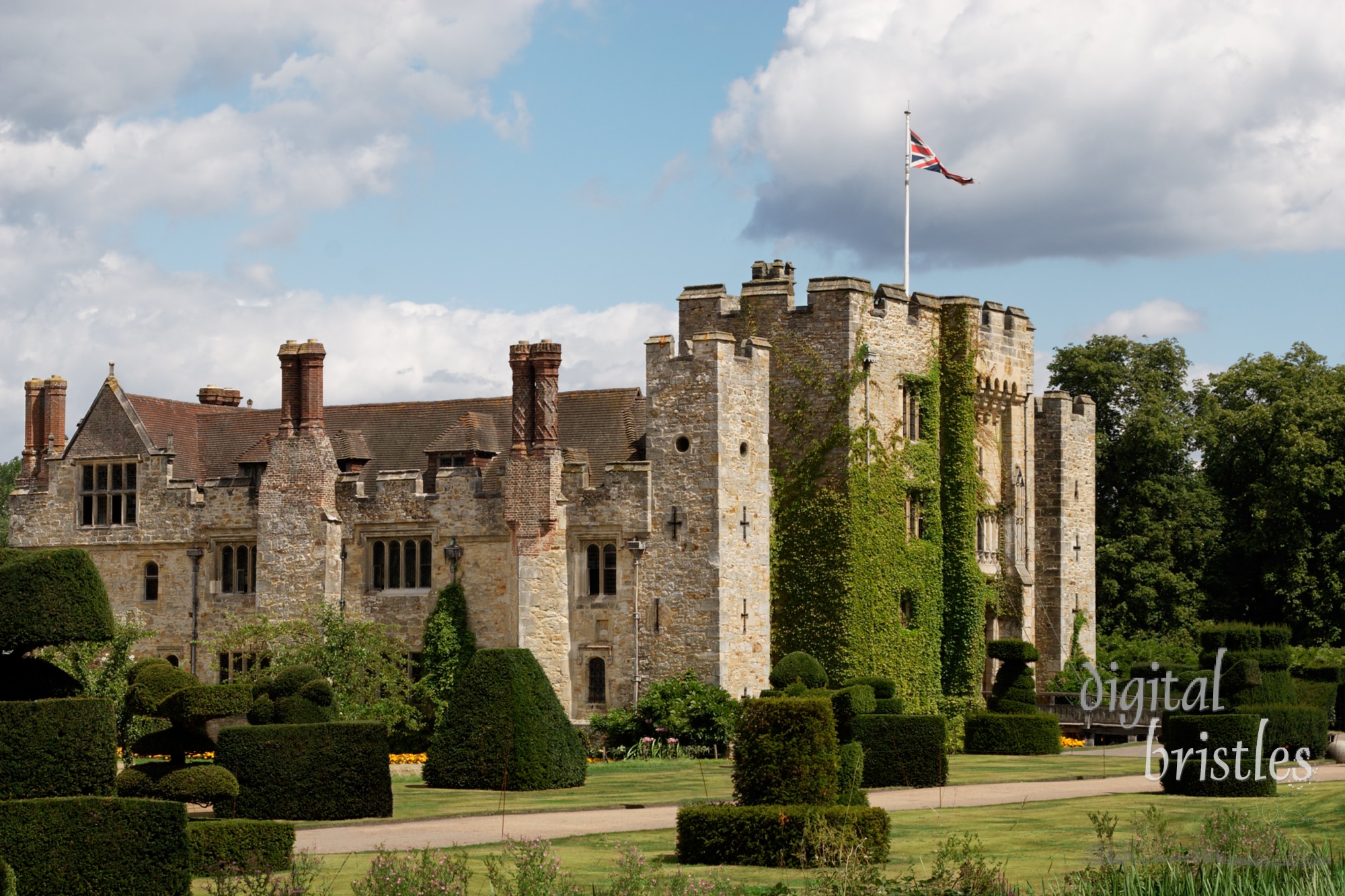 Hever Castle on a sunny summer day