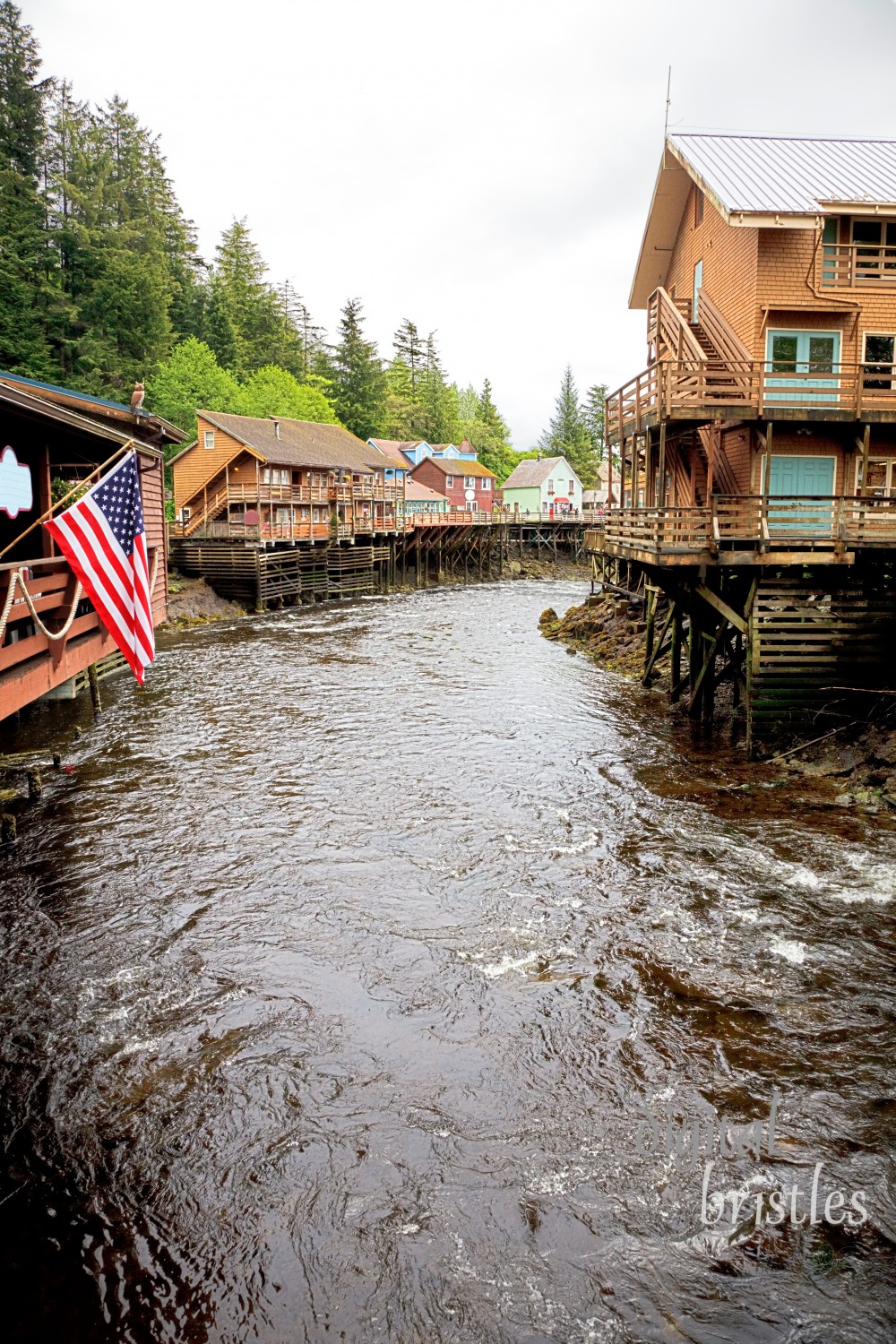 Creek Street, Ketchikan Alaska, looking downstream