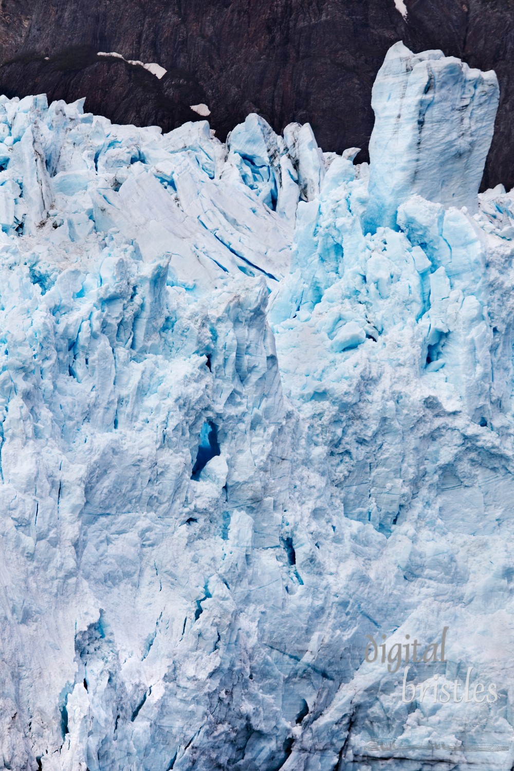 Detail of the face of Margerie Glacier, Glacier National Park, Alaska