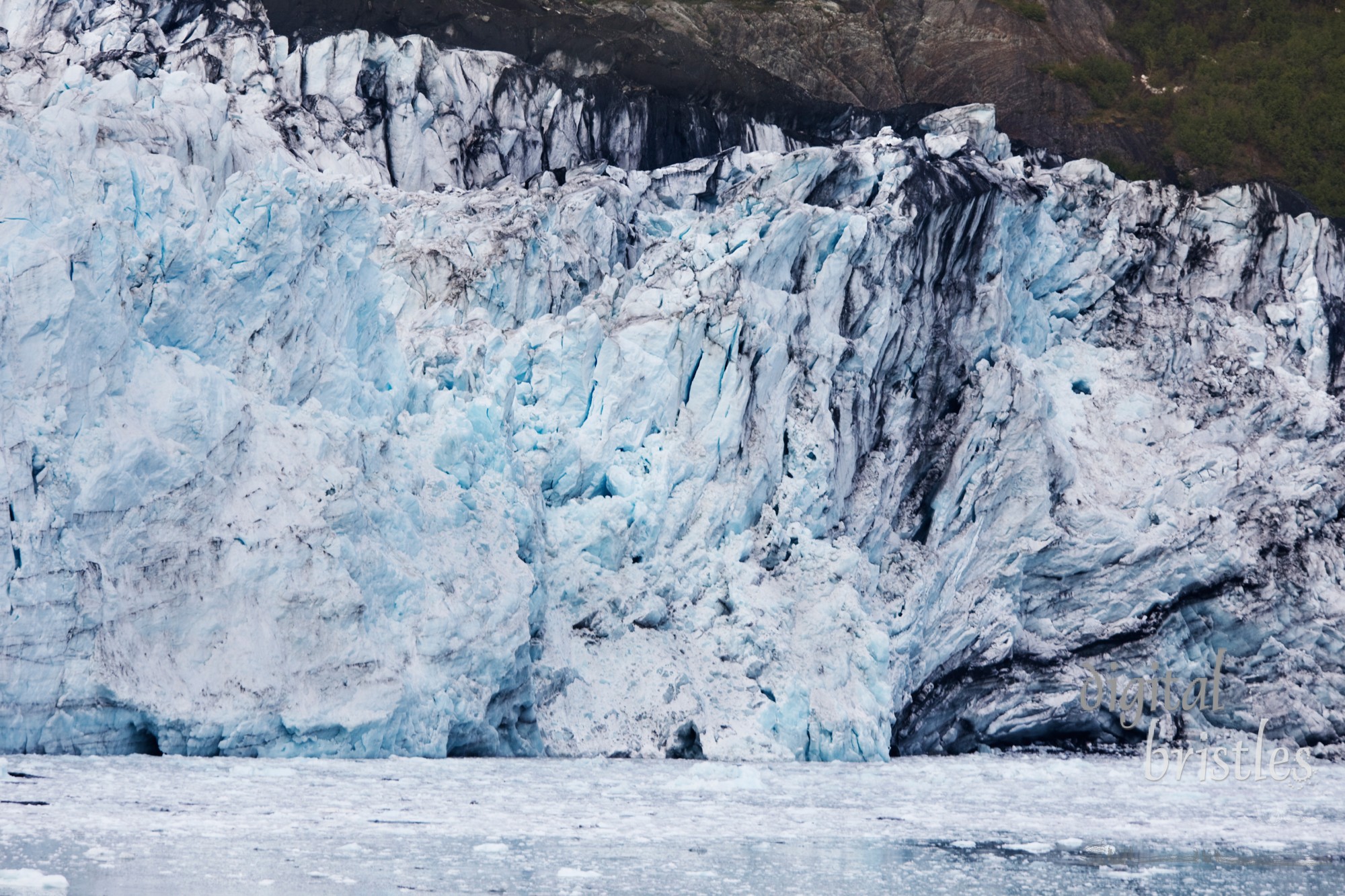 Detail of the face of Margerie Glacier, Glacier National Park, Alaska