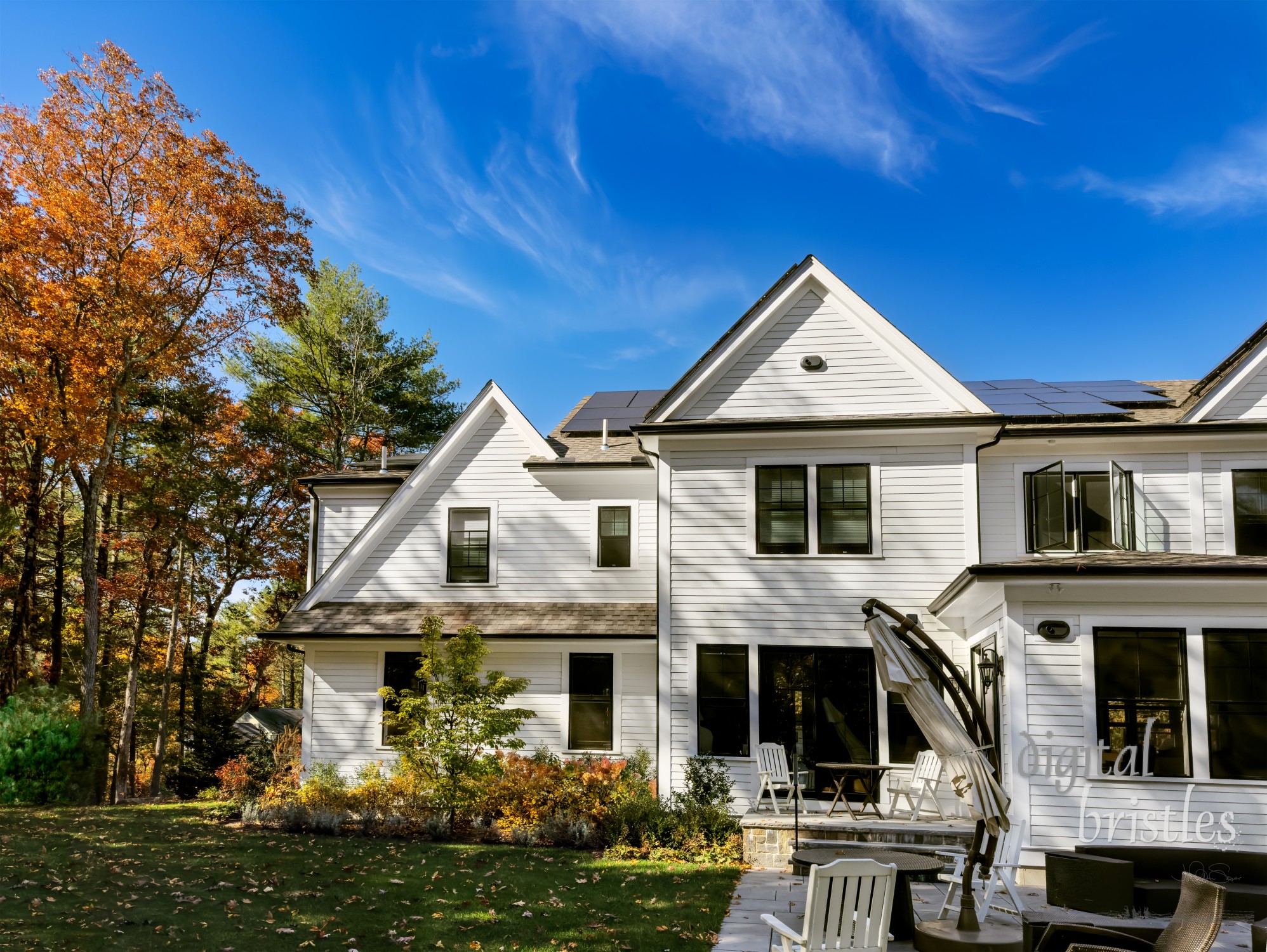 Falling leaves and shorter days cut solar panel production for suburban rooftop system