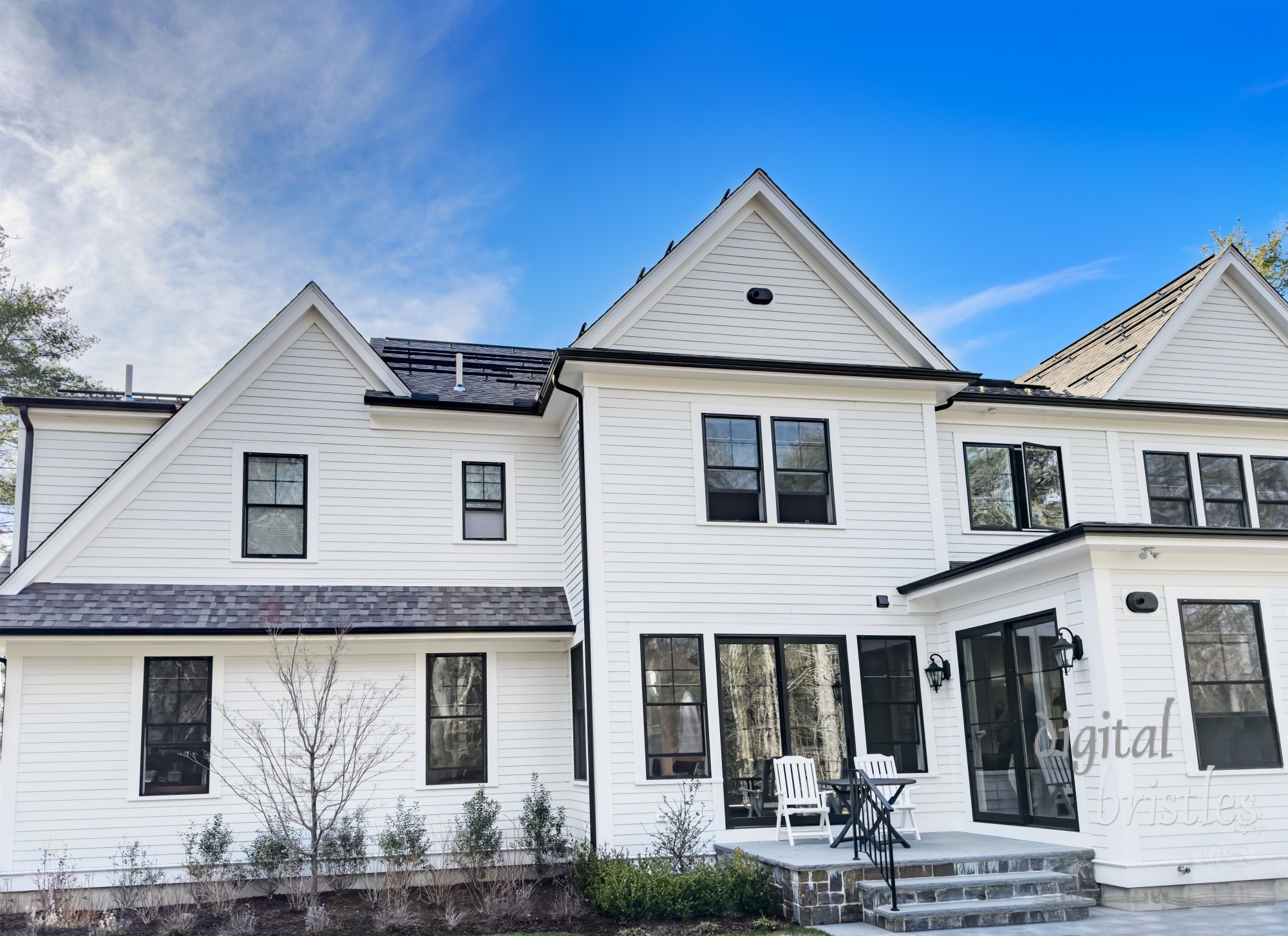 Fixed roof racks for solar panels installed on residential roof