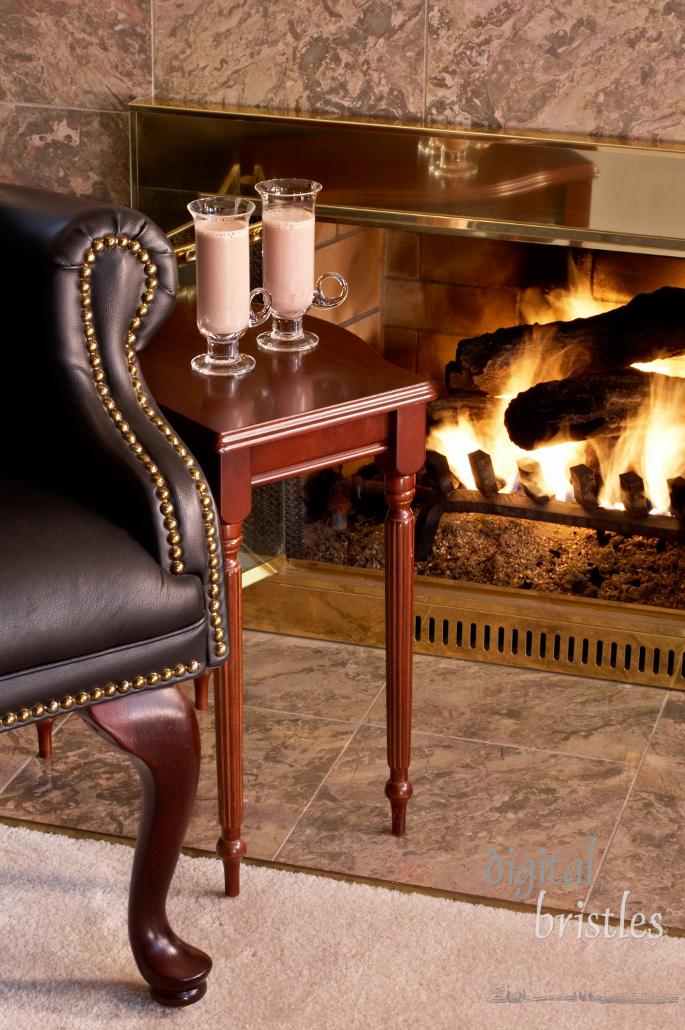 Comfy chair by the fire