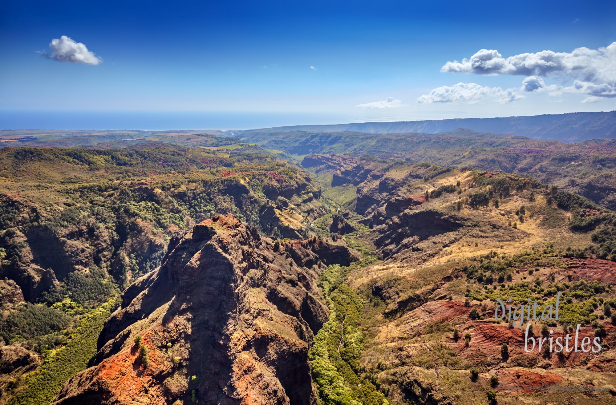 Deeply edtched rocks of Waimea Canyon, Kauai, Hawaii