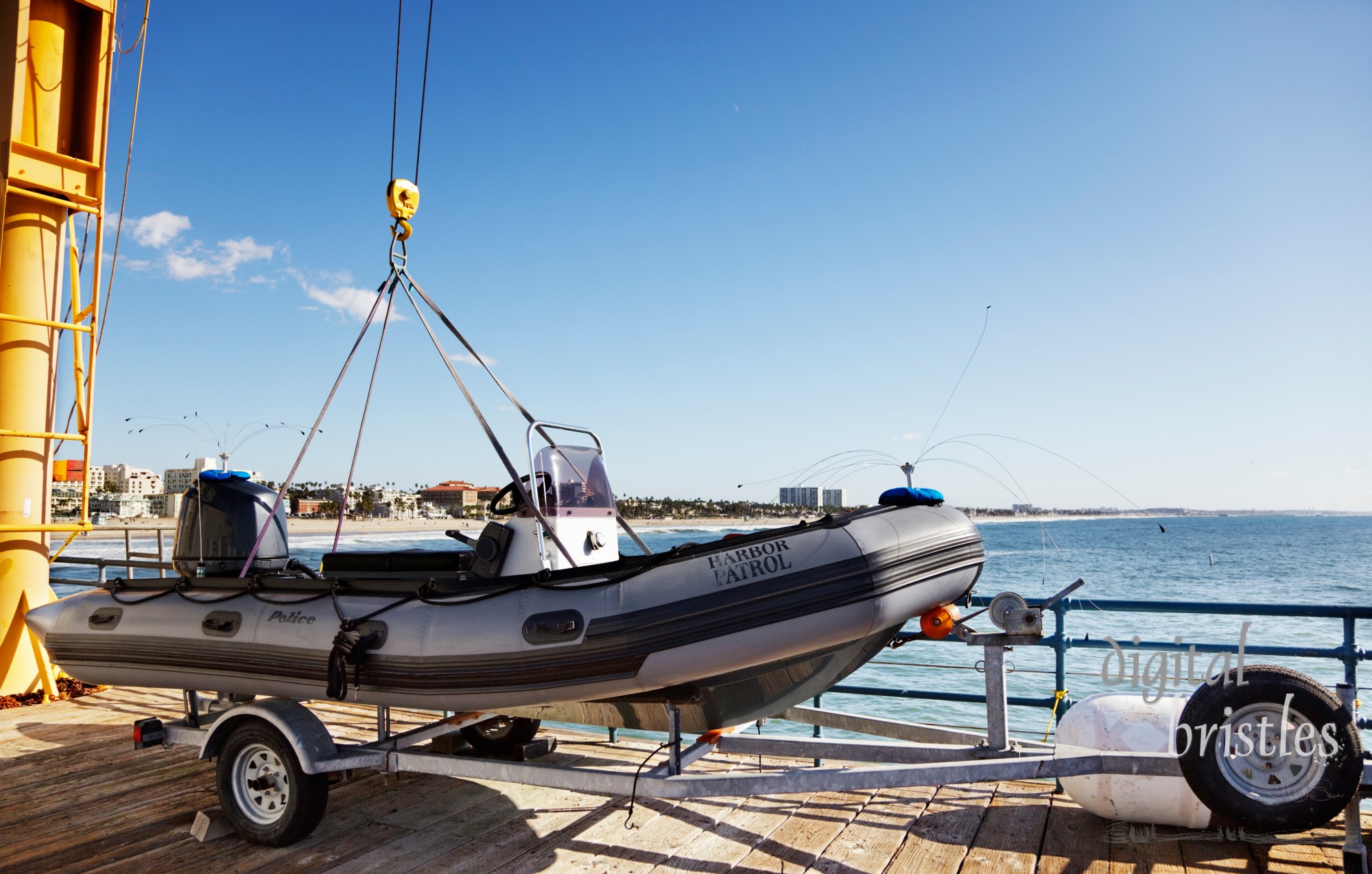 Harbor Patrol's rescue boat, Santa Monica pier