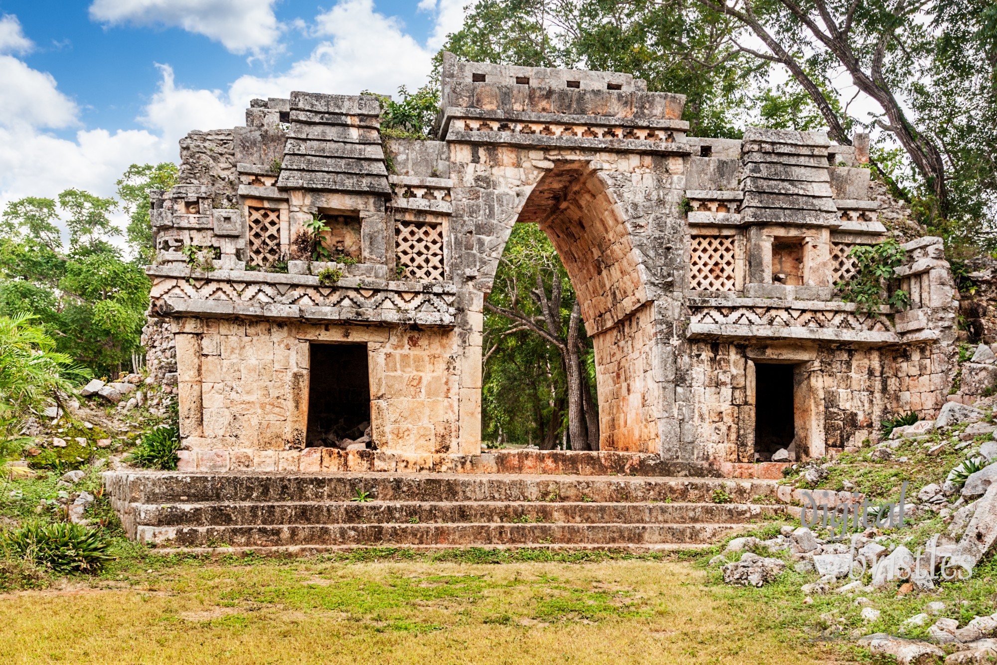 Inner face of the Mayan vaulted arch, Labna, Mexico