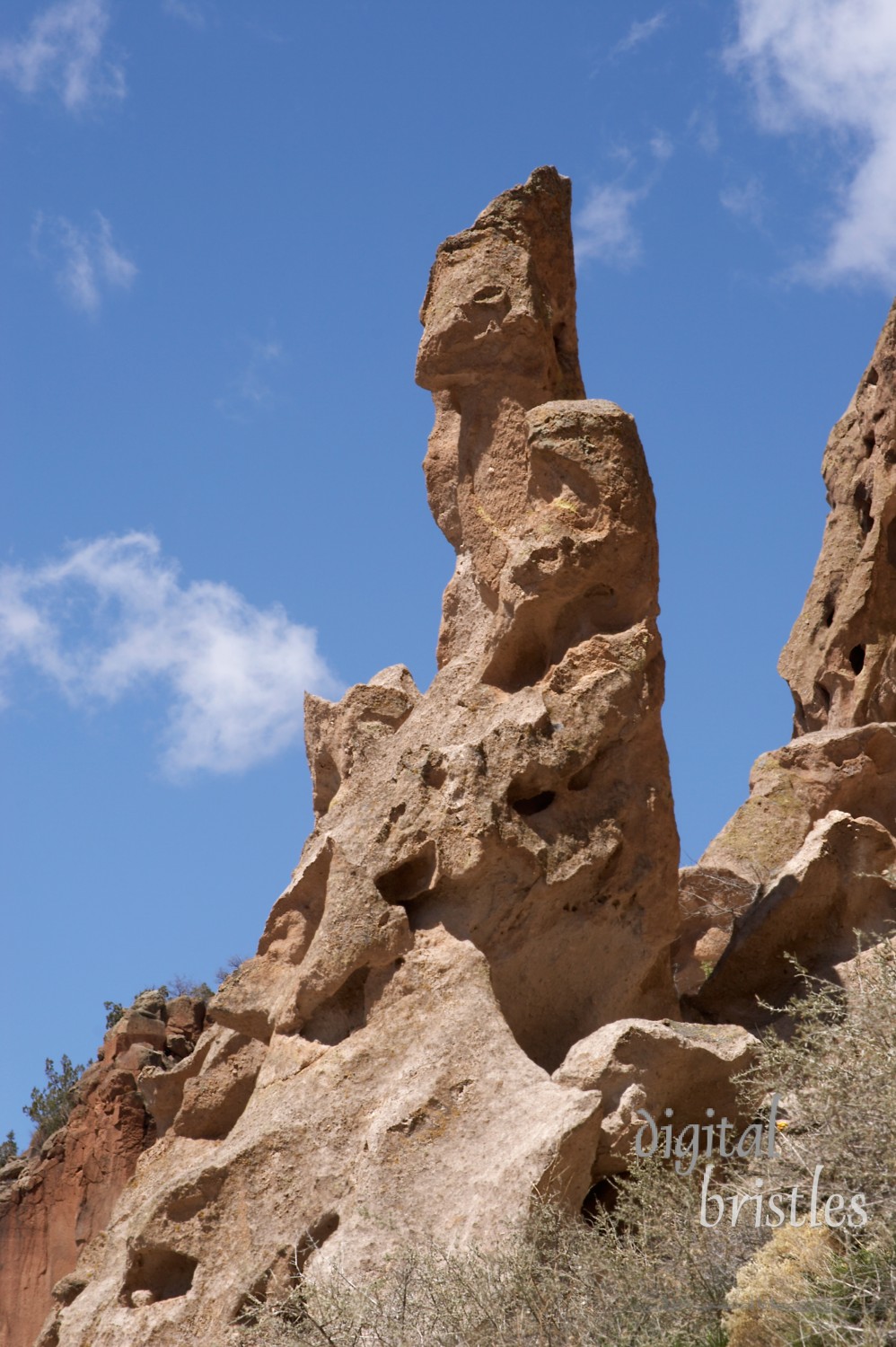 Nature as sculptor - rock formation in Frijoles Canyon, New Mexico