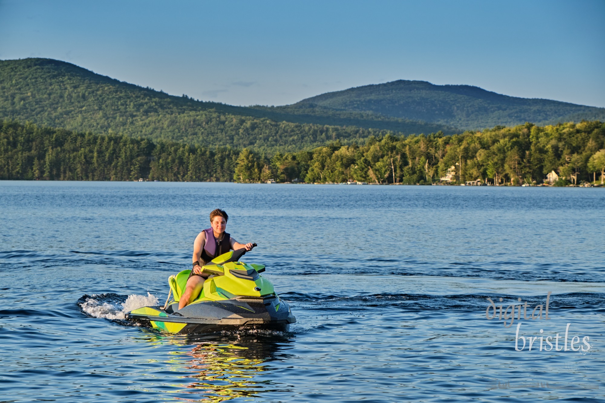 Summertime at the lake - one more ride before the sun goes down