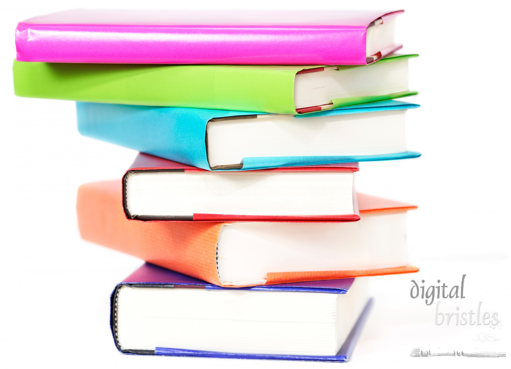 Stack of colorful books