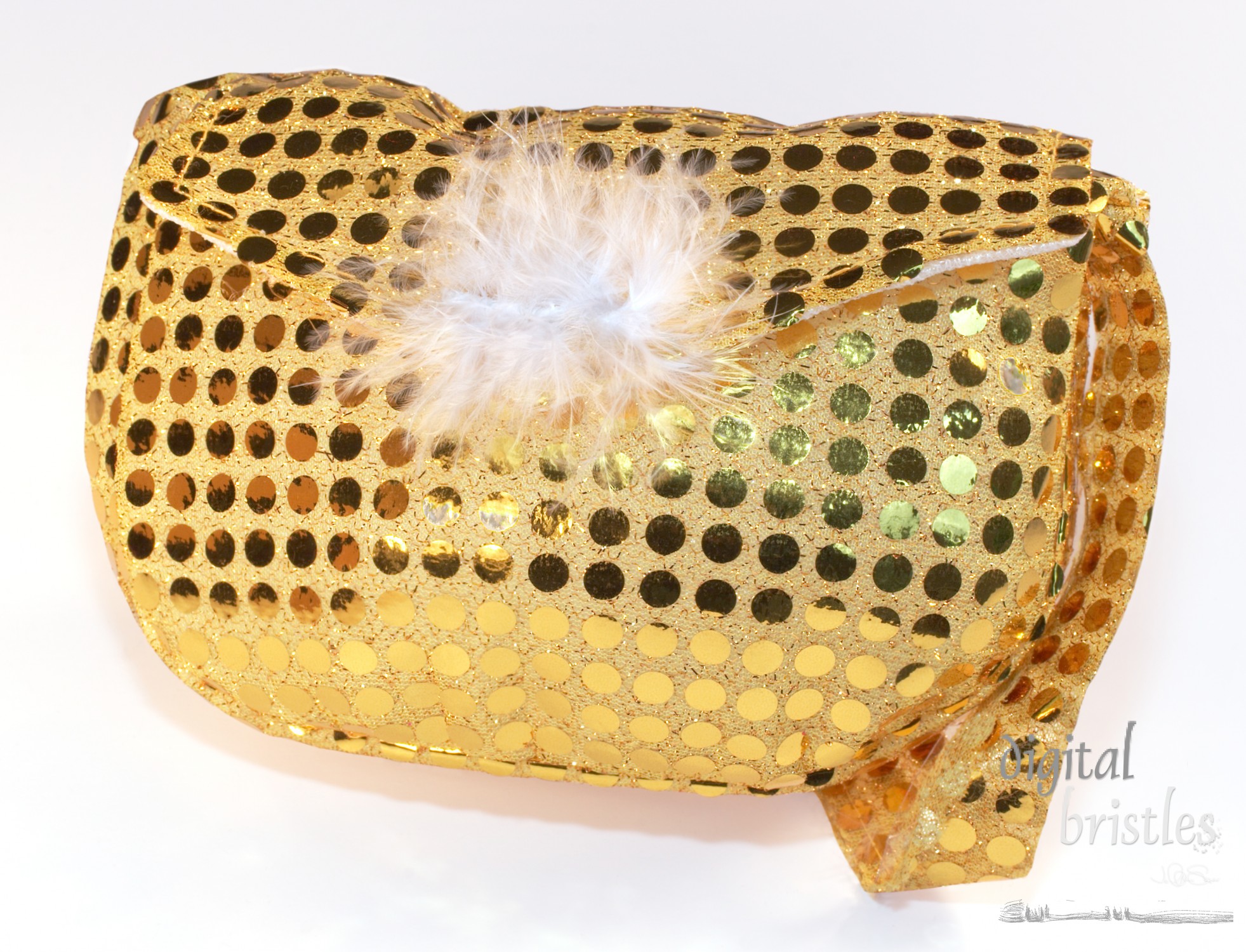 Gold sequin dress-up purse