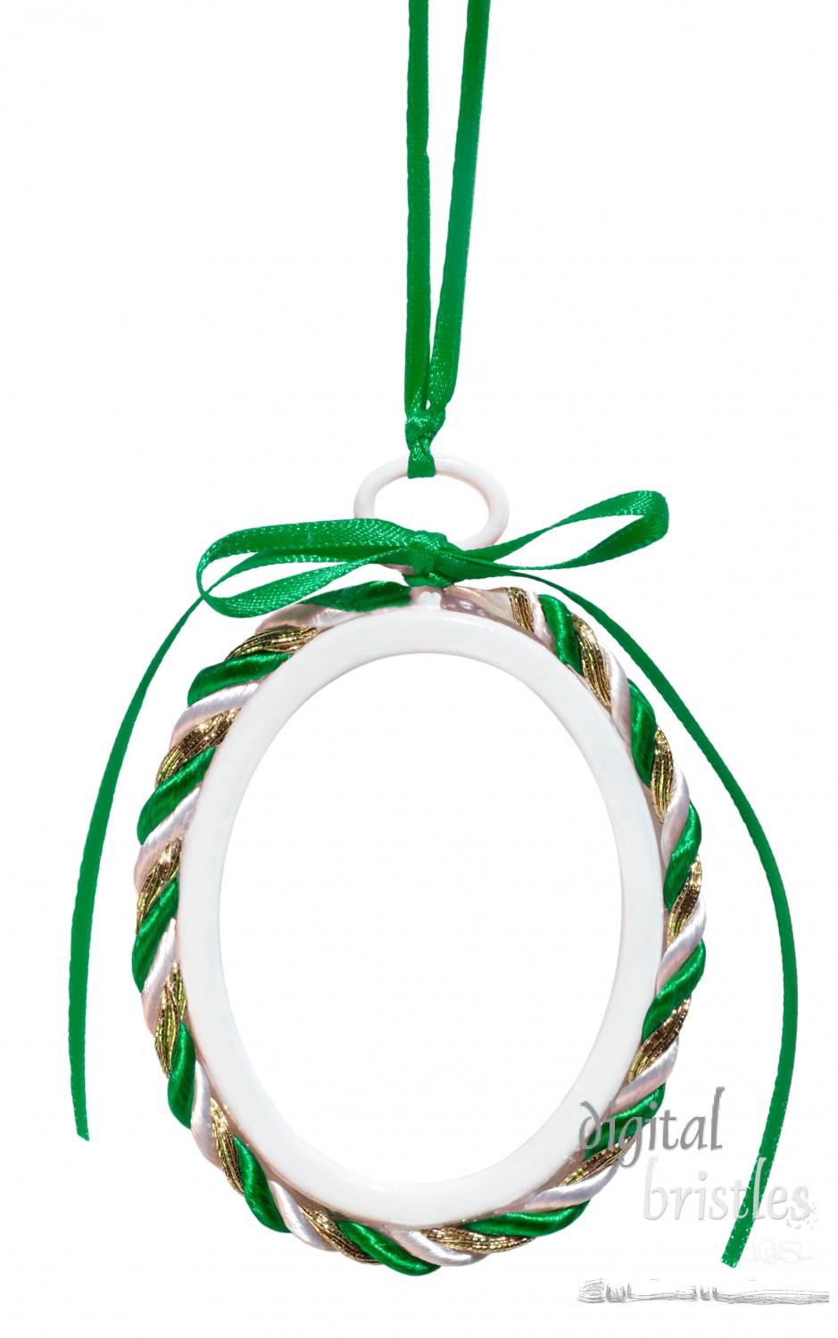 Christmas tree ornament - with clipping path for inside frame