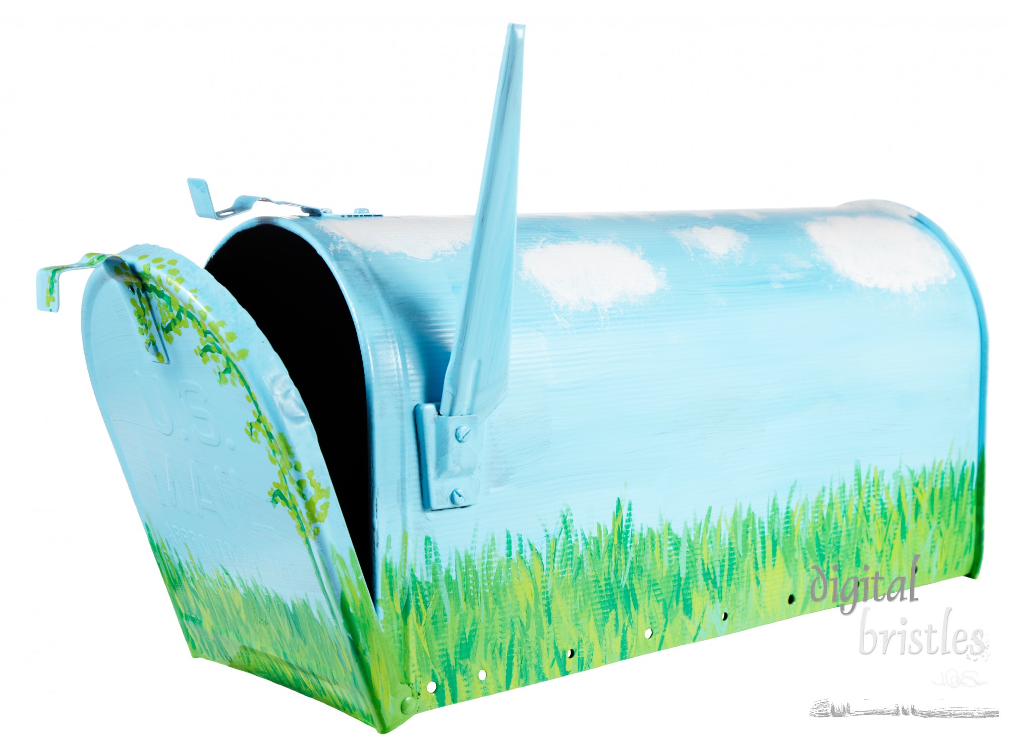 Hand painted mailbox open