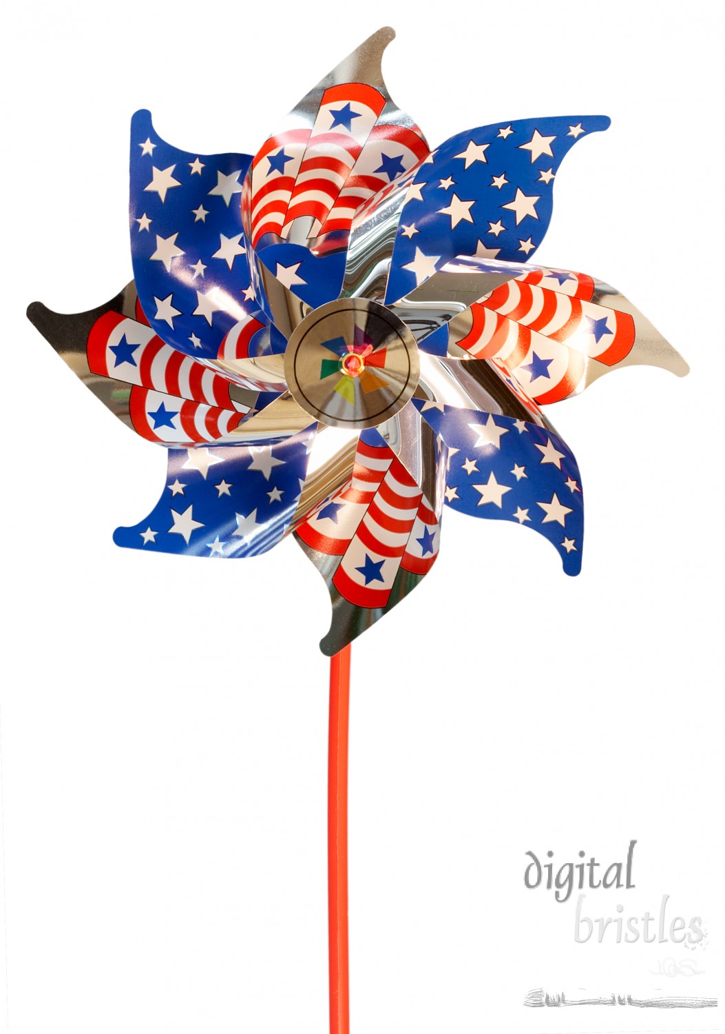 Foil stars and stripes pinwheel