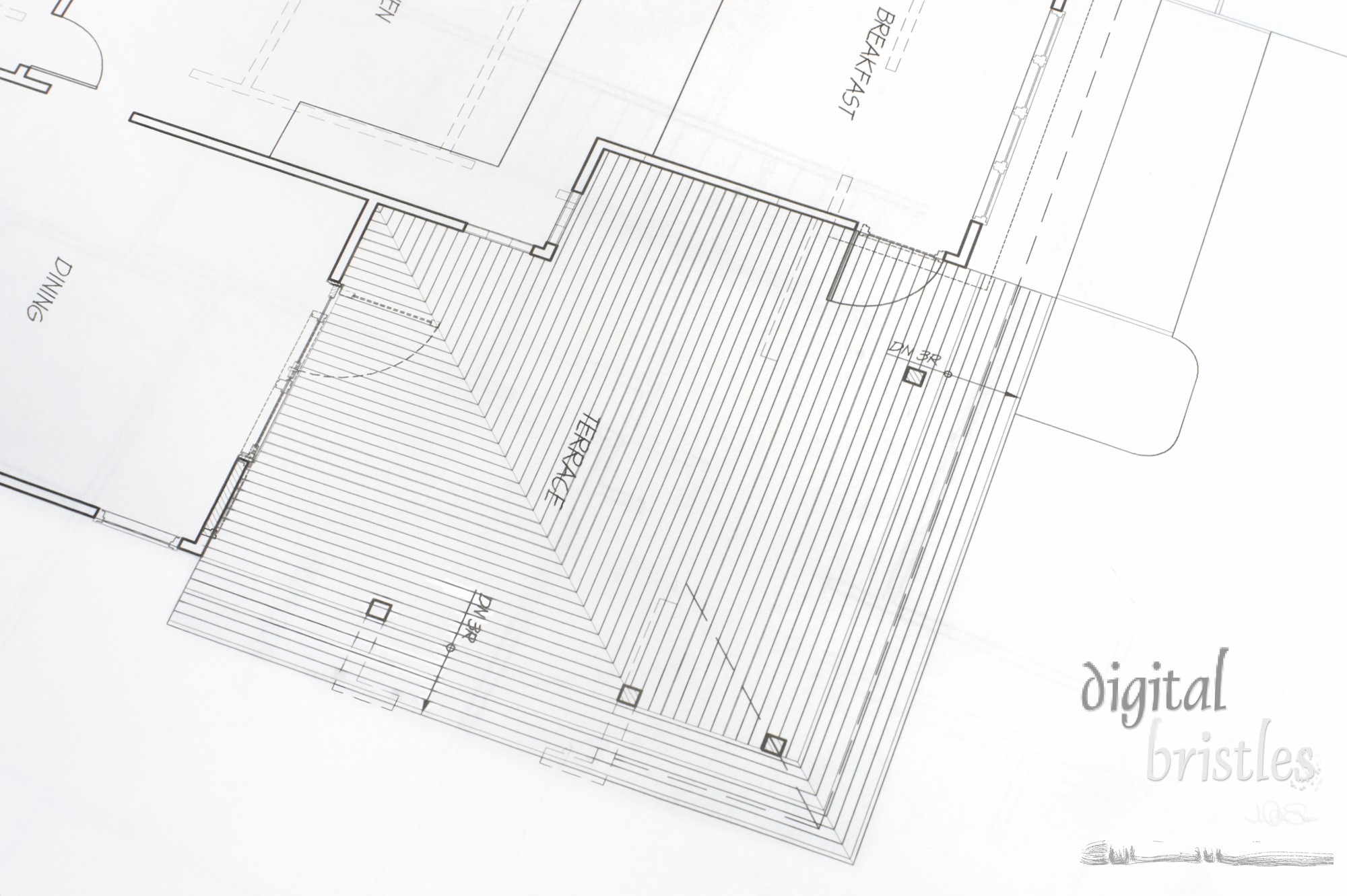 Architectural blueprint detail