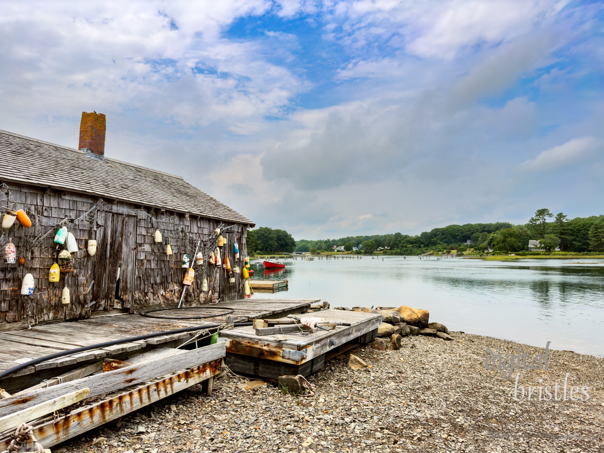 Quiet Summer afternoon on Maine's Cape Neddick River