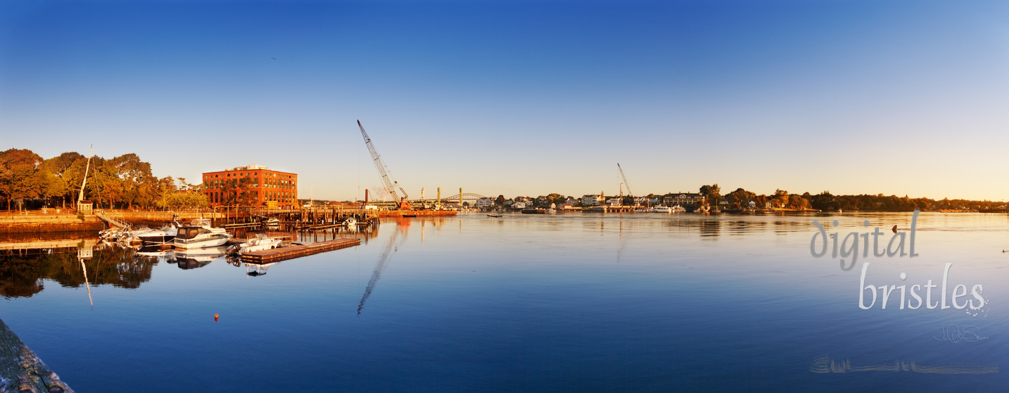 Piscataqua River, Portsmouth, New Hampshire, during the construction of the replacement Memorial Bridge