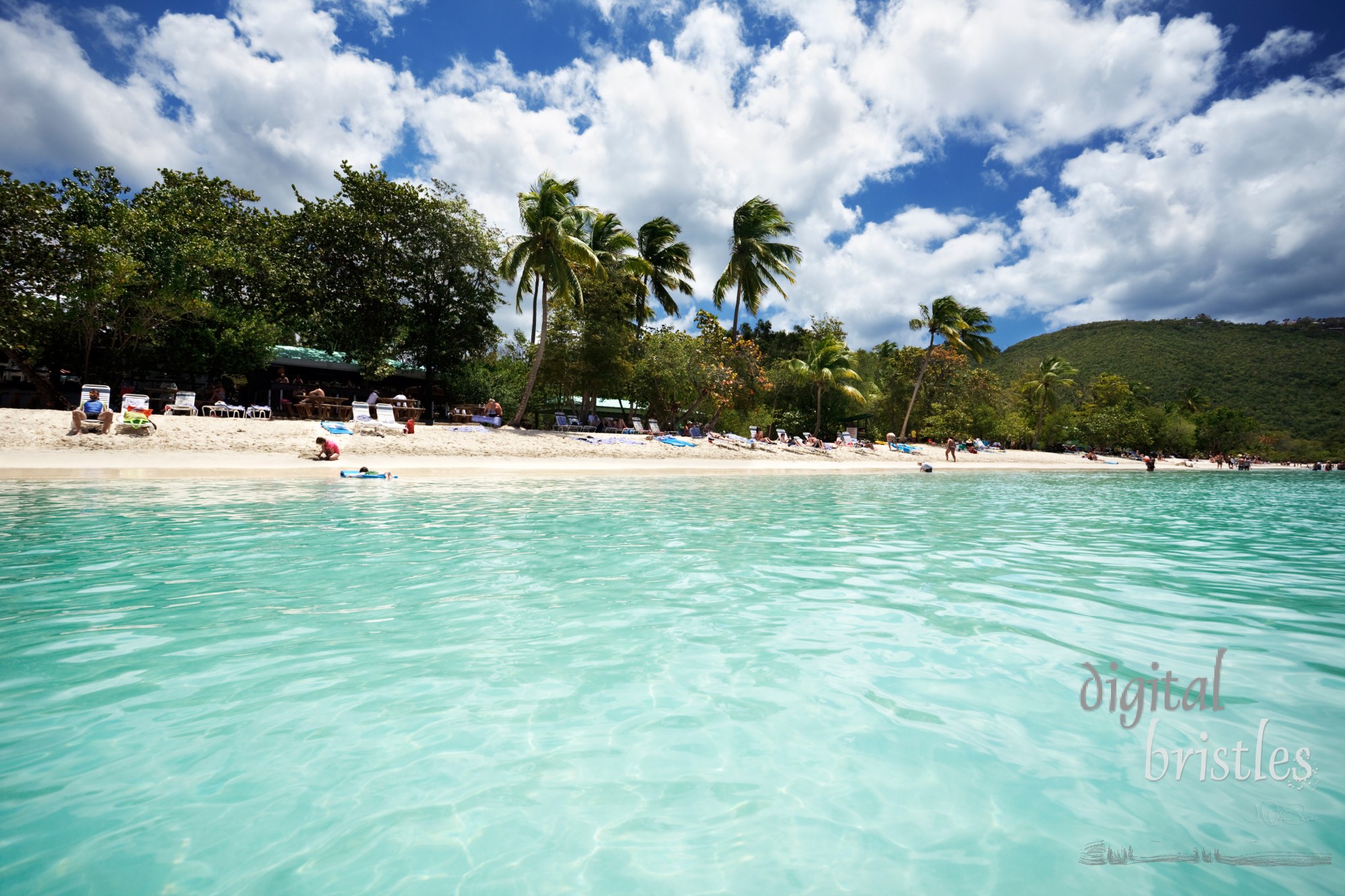 Kids, families & couples enjoy the  afternoon at Magens Bay