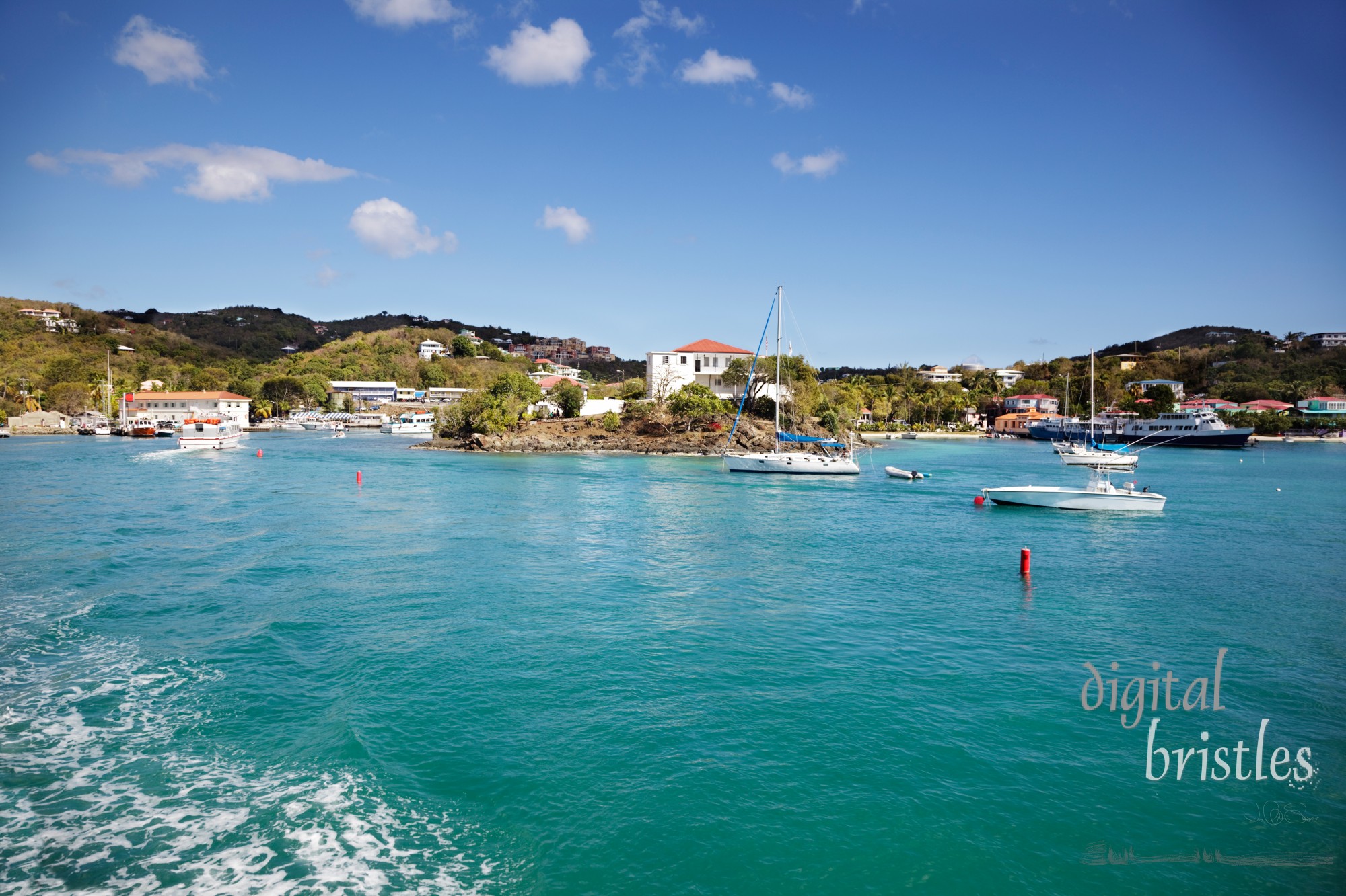 Cruz Bay, St. John,  in the afternoon light