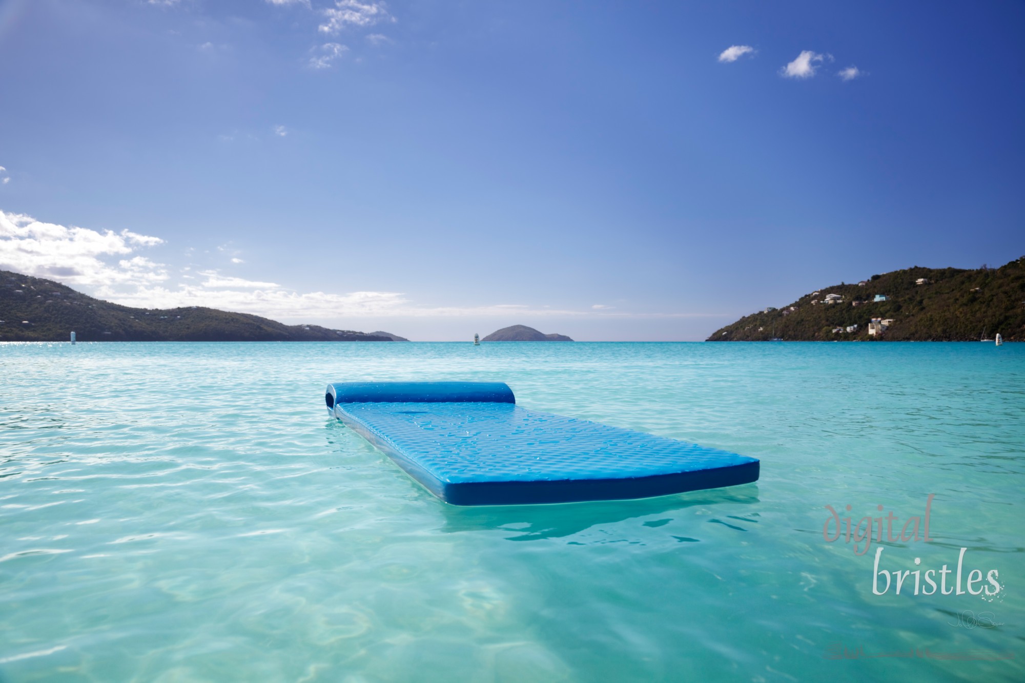 Float drifting peacefully in Magens Bay