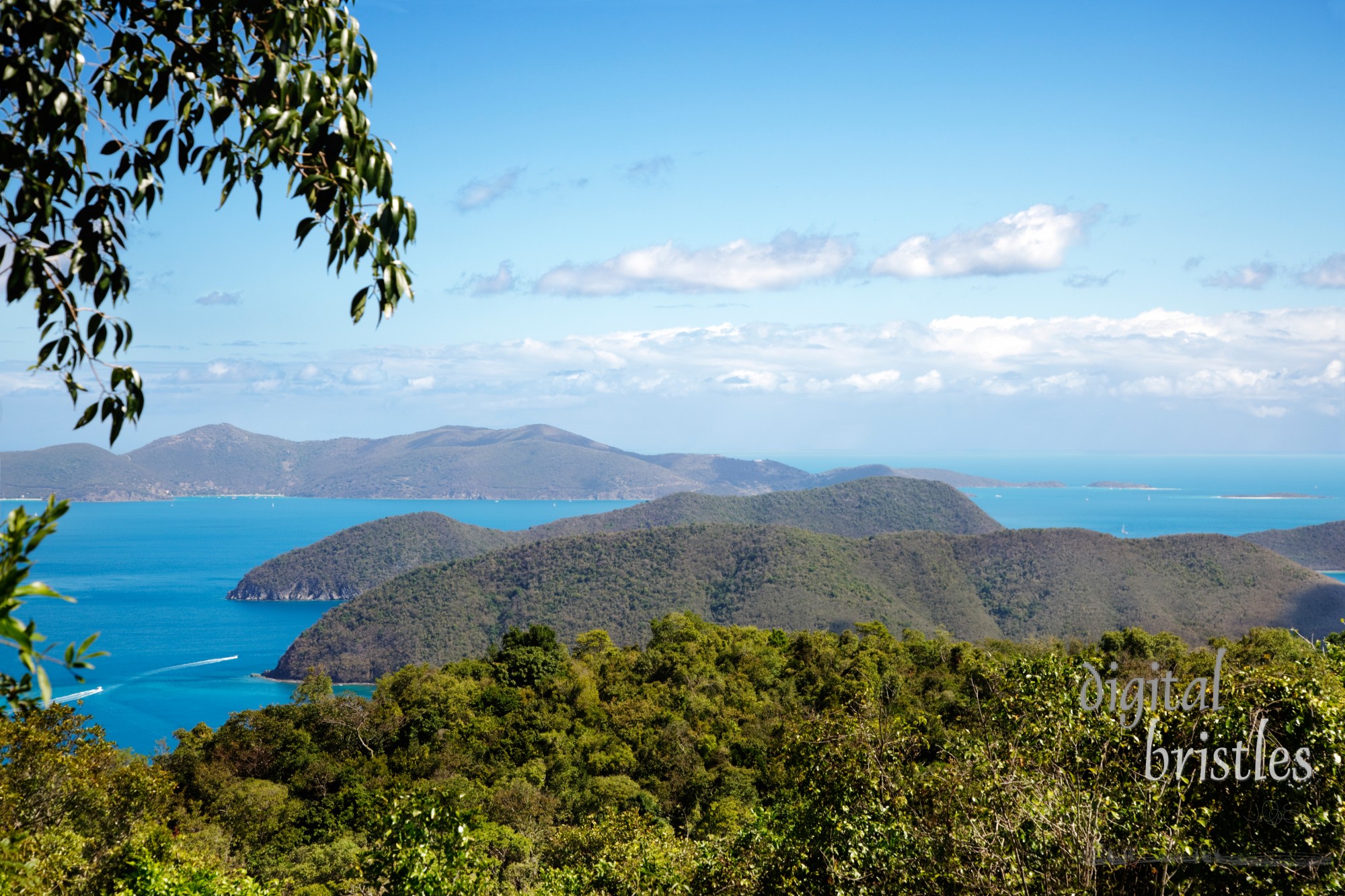 Hilltop view from St John, US Virgin Islands