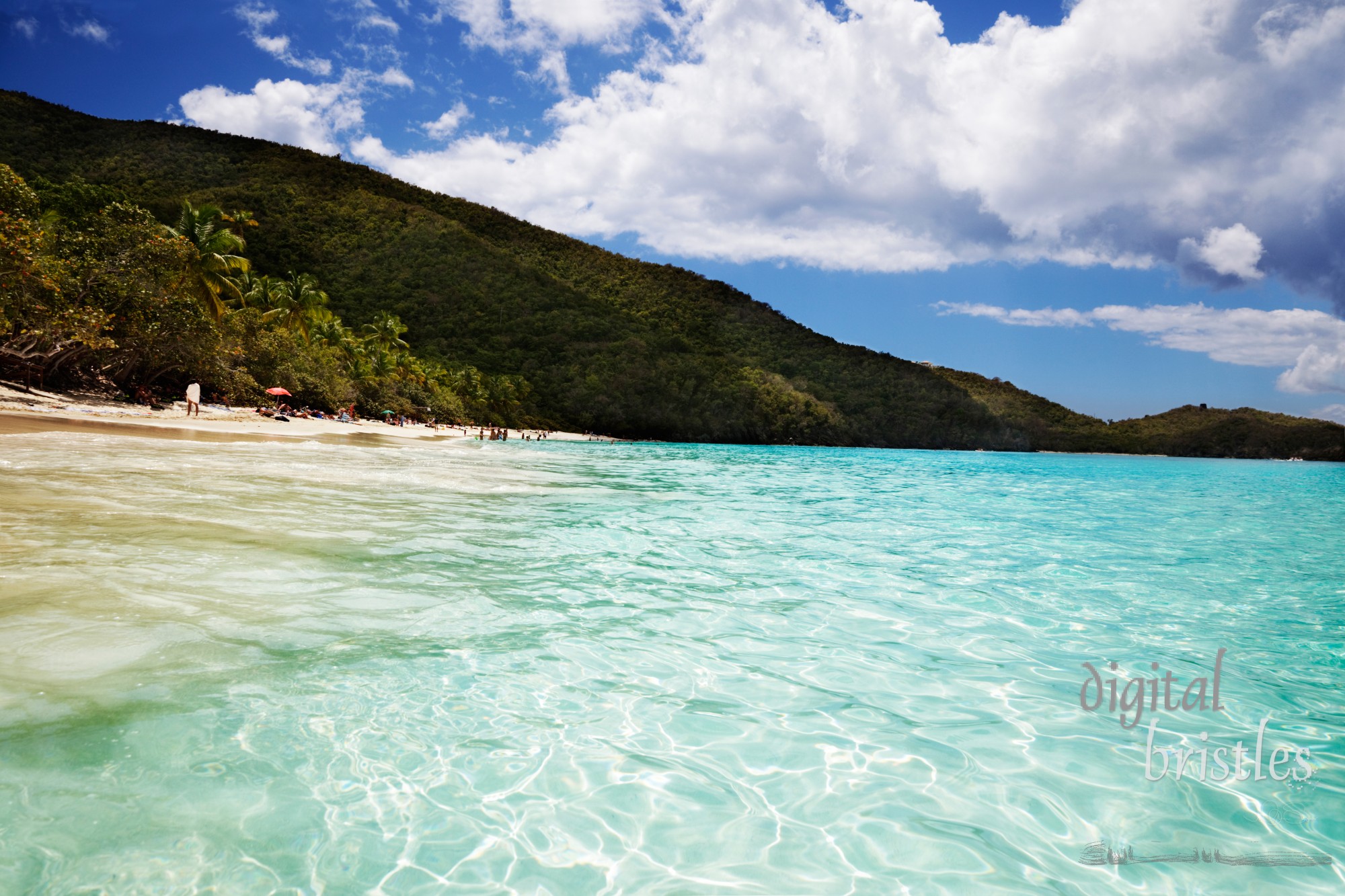 Clear shallow waters of Trunk Bay, St. John