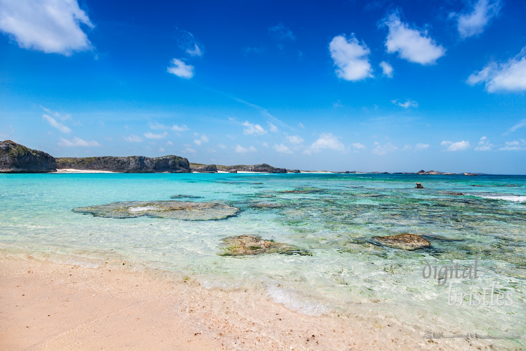 Beautiful and remote beach at Mudjin Harbor, Middle Caicos, Turks and Caicos Islands