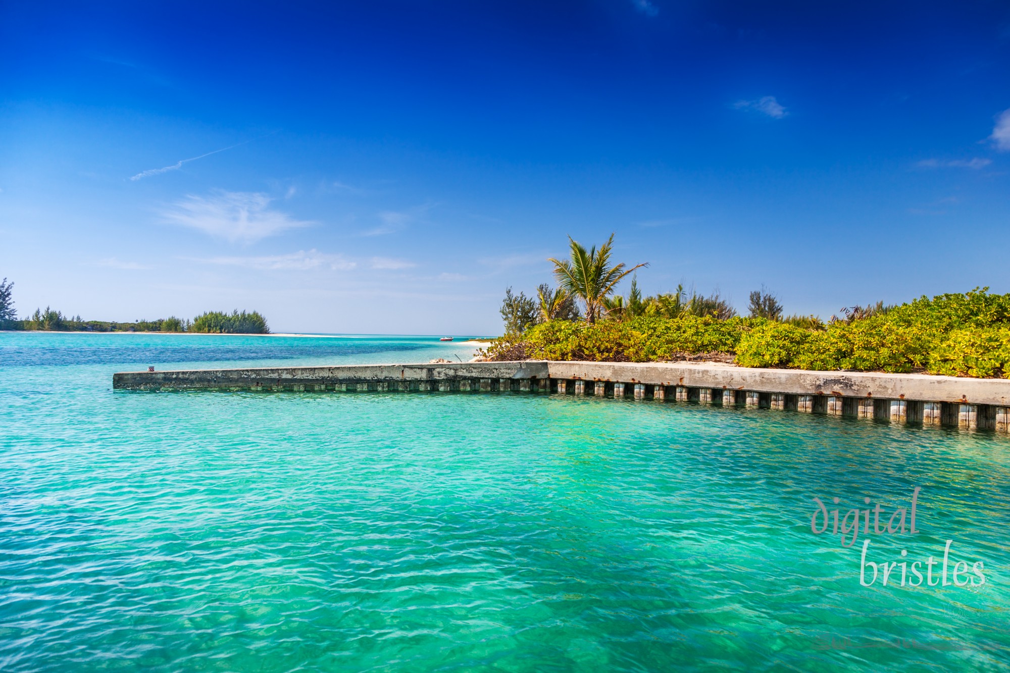 Heading out to the Caribbean from the harbor at Sandy Point, North Caicos, Turks and Caicos 