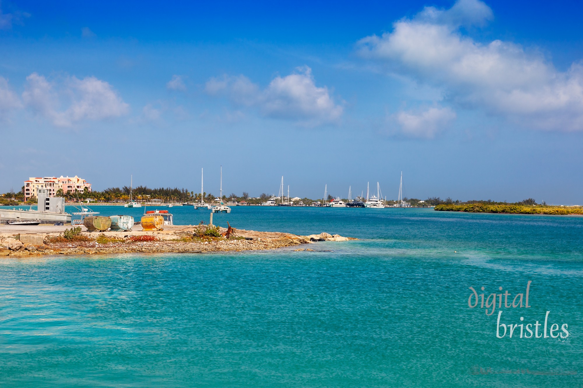 The view from Walkin Marina, looking towards Blue Haven Marina, Providenciales, Turks and Caicos