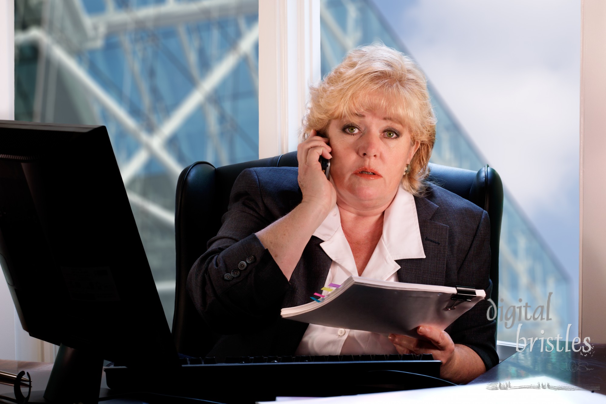 Businesswoman talking on the phone